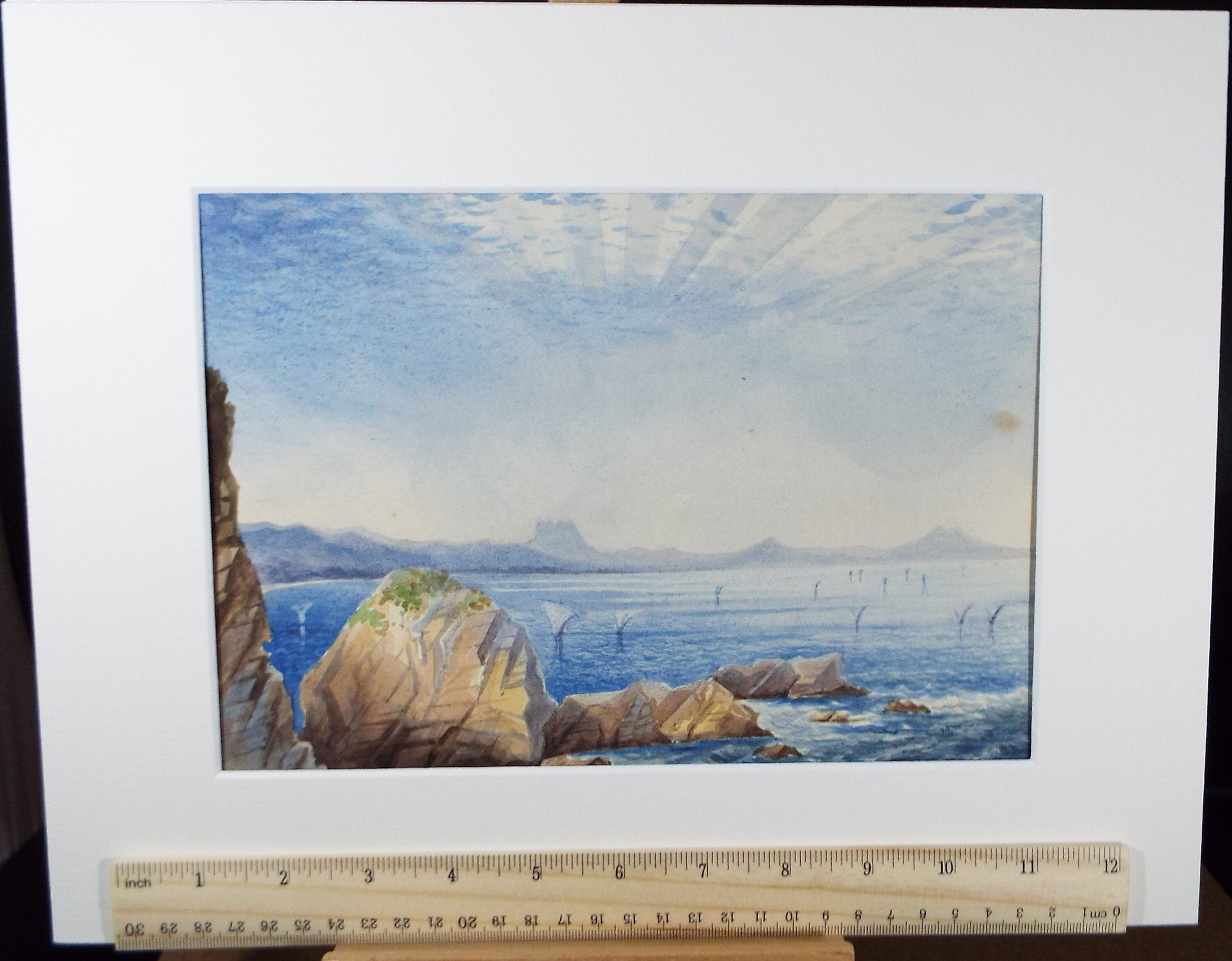 Original Watercolour, 'Biarritz', c1880, Artist Unknown