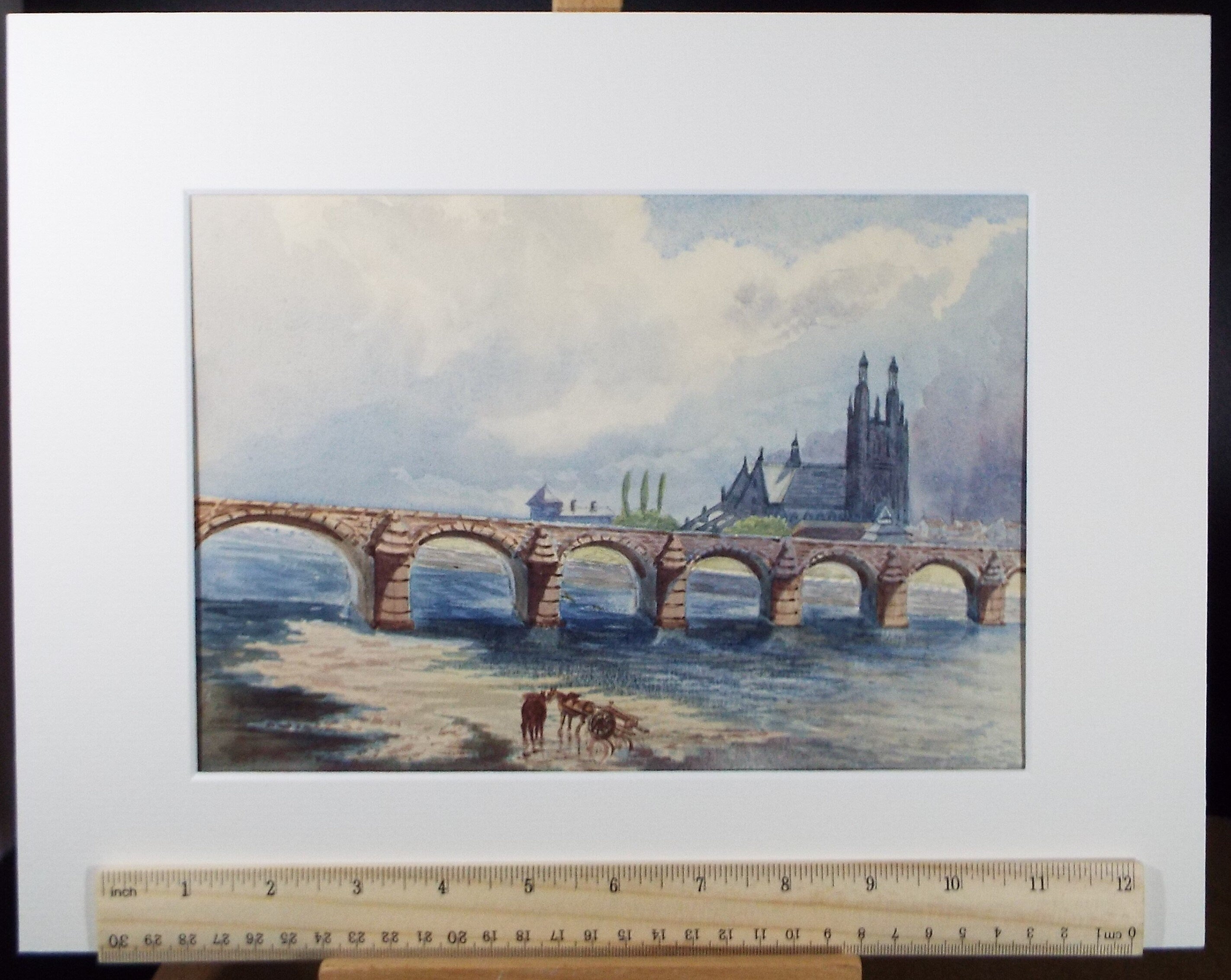 Original Watercolour, 'Tours', c1880, Artist Unknown