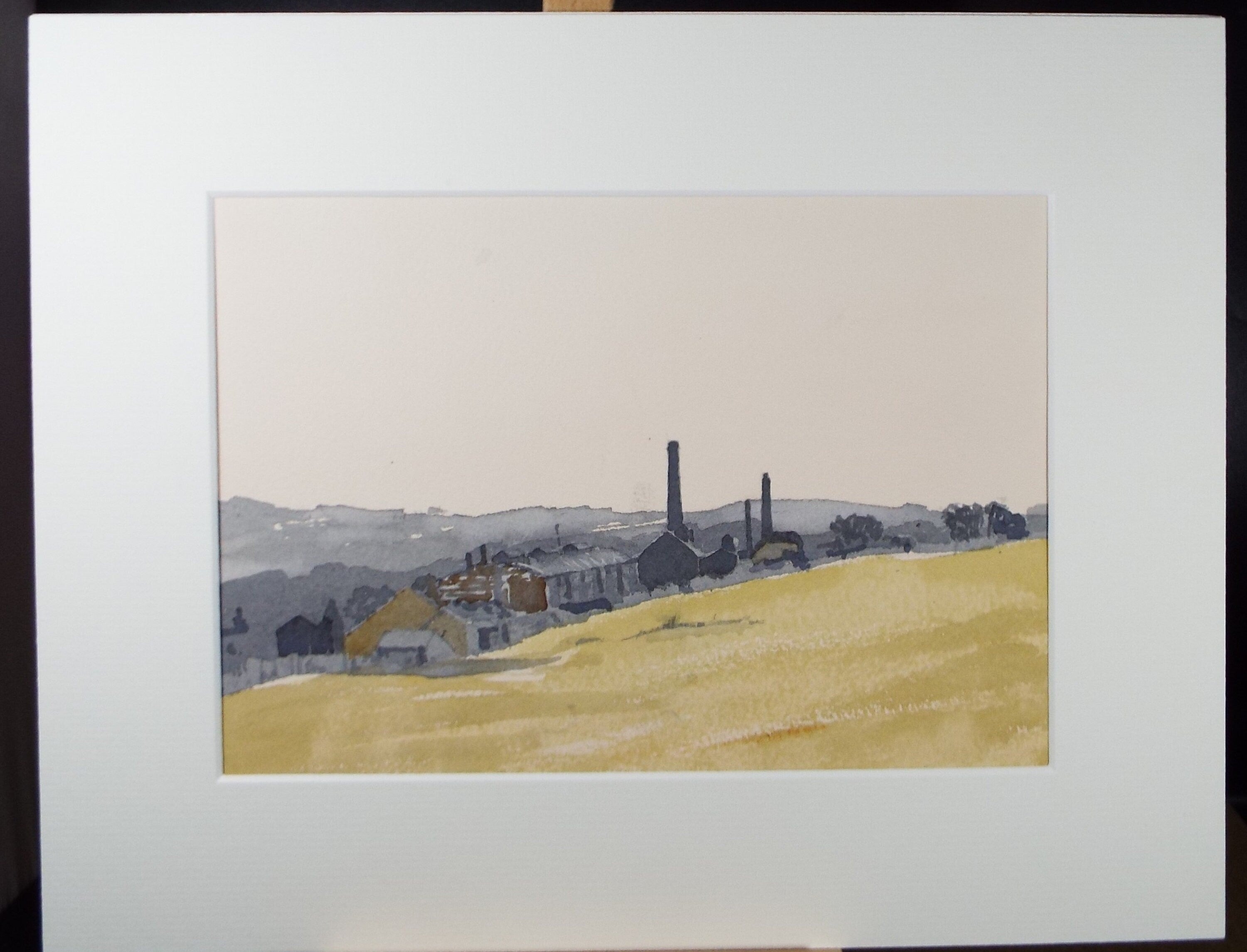 Original Watercolour, 'Mill in a Landscape', circa 1980's, Unknown Artist