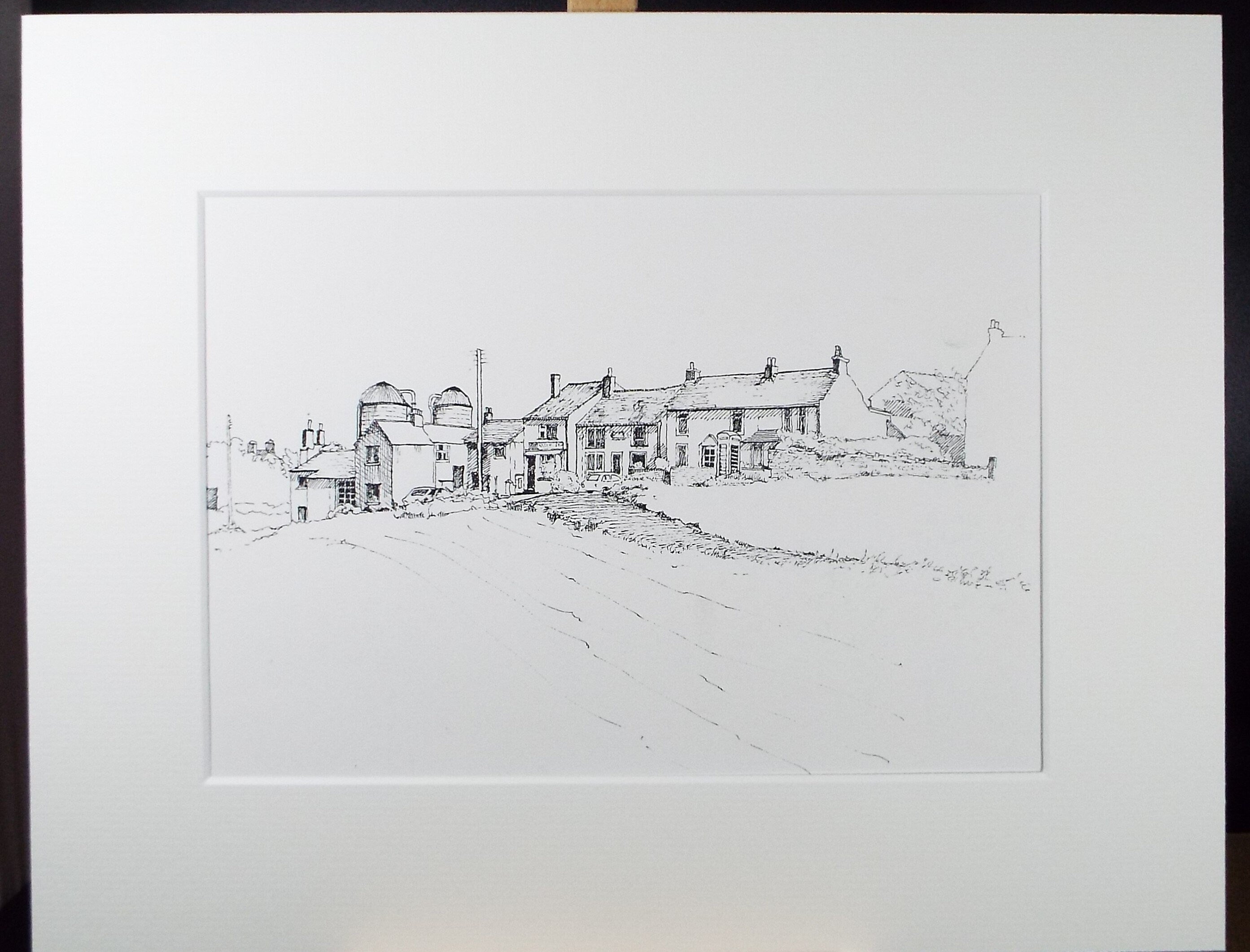 Original Pen & Ink, 'Cimbrian Village', circa 1980's, Unknown Artist