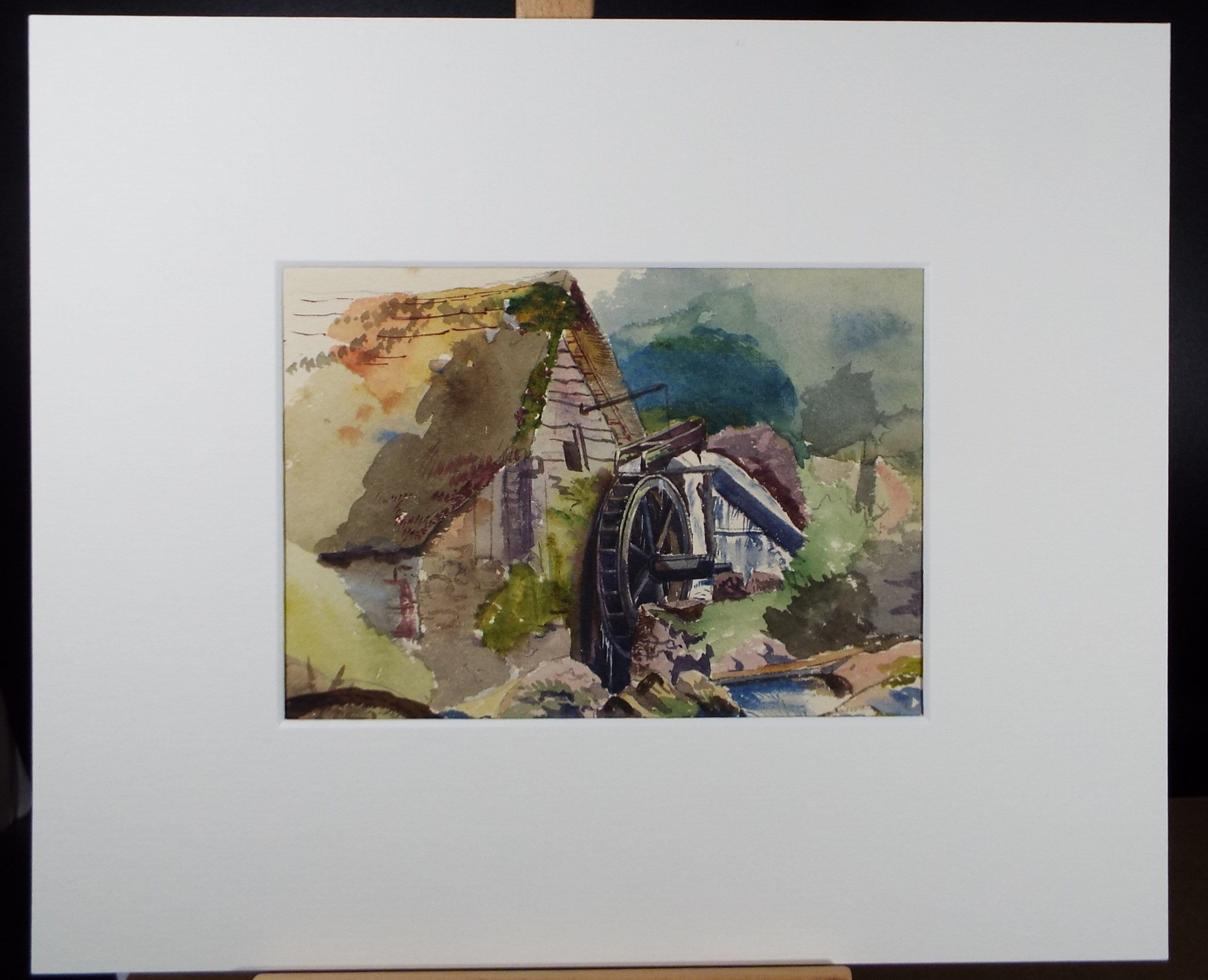 Original Watercolour, 'Old Mill, Chagford', circa 1880's, Unknown Artist