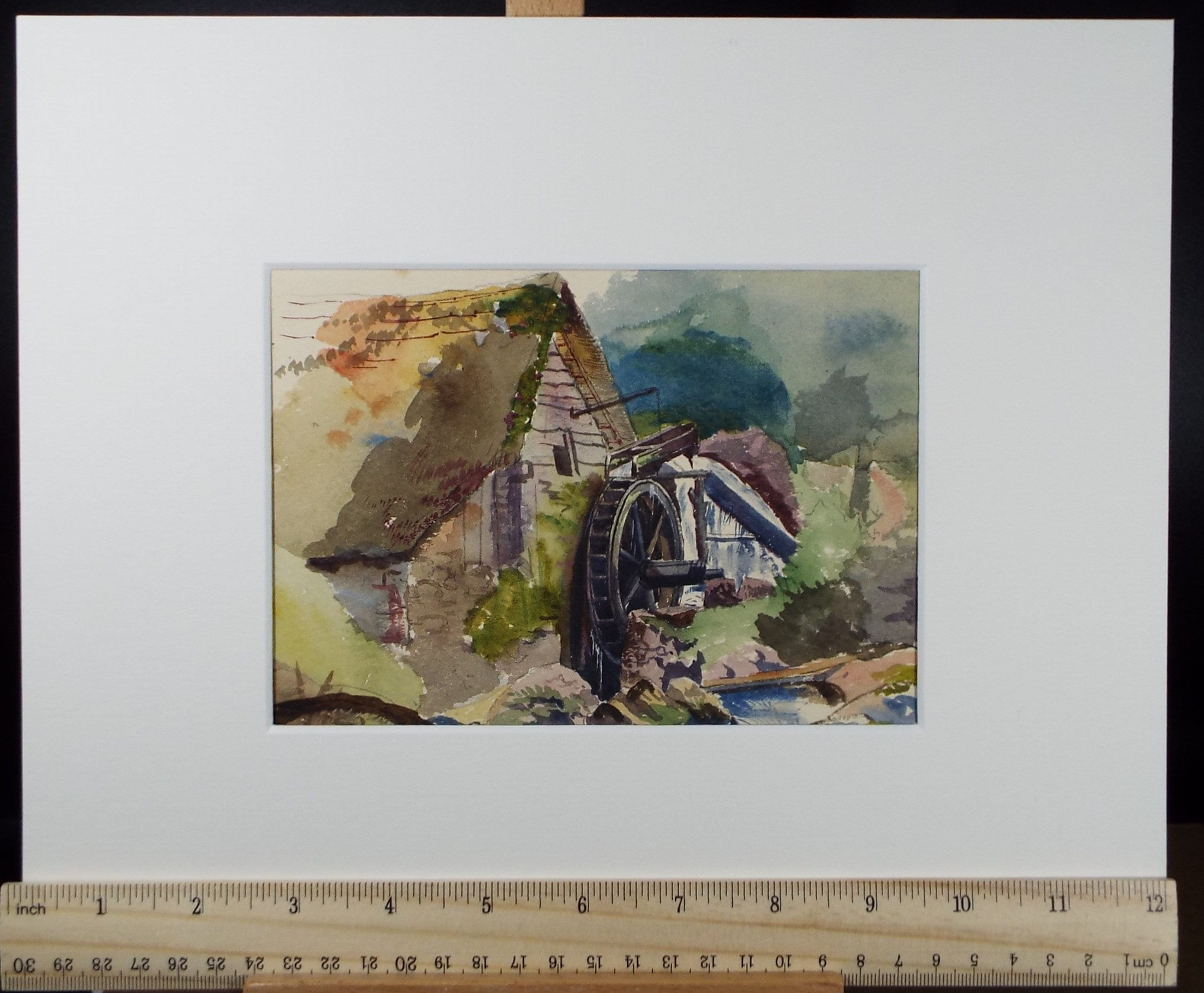 Original Watercolour, 'Old Mill, Chagford', circa 1880's, Unknown Artist
