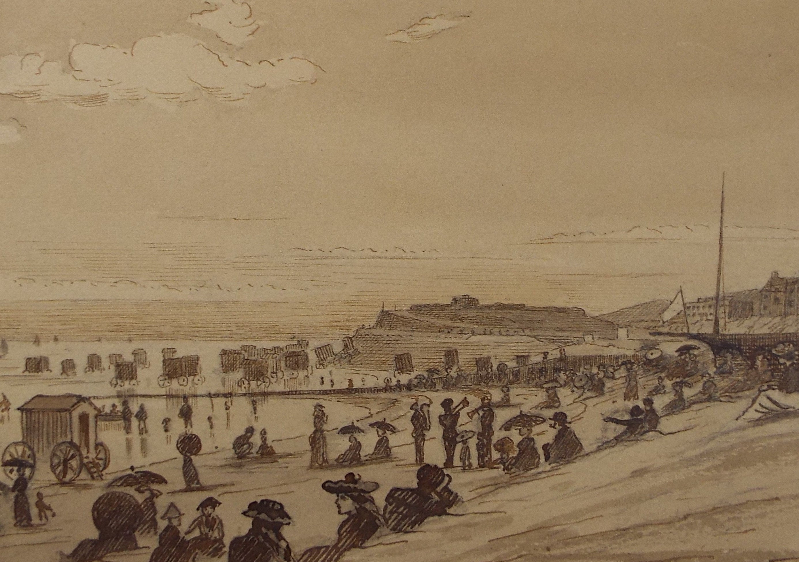 Original Watercolour, ' Eastbourne', circa 1880's, Unknown Artist