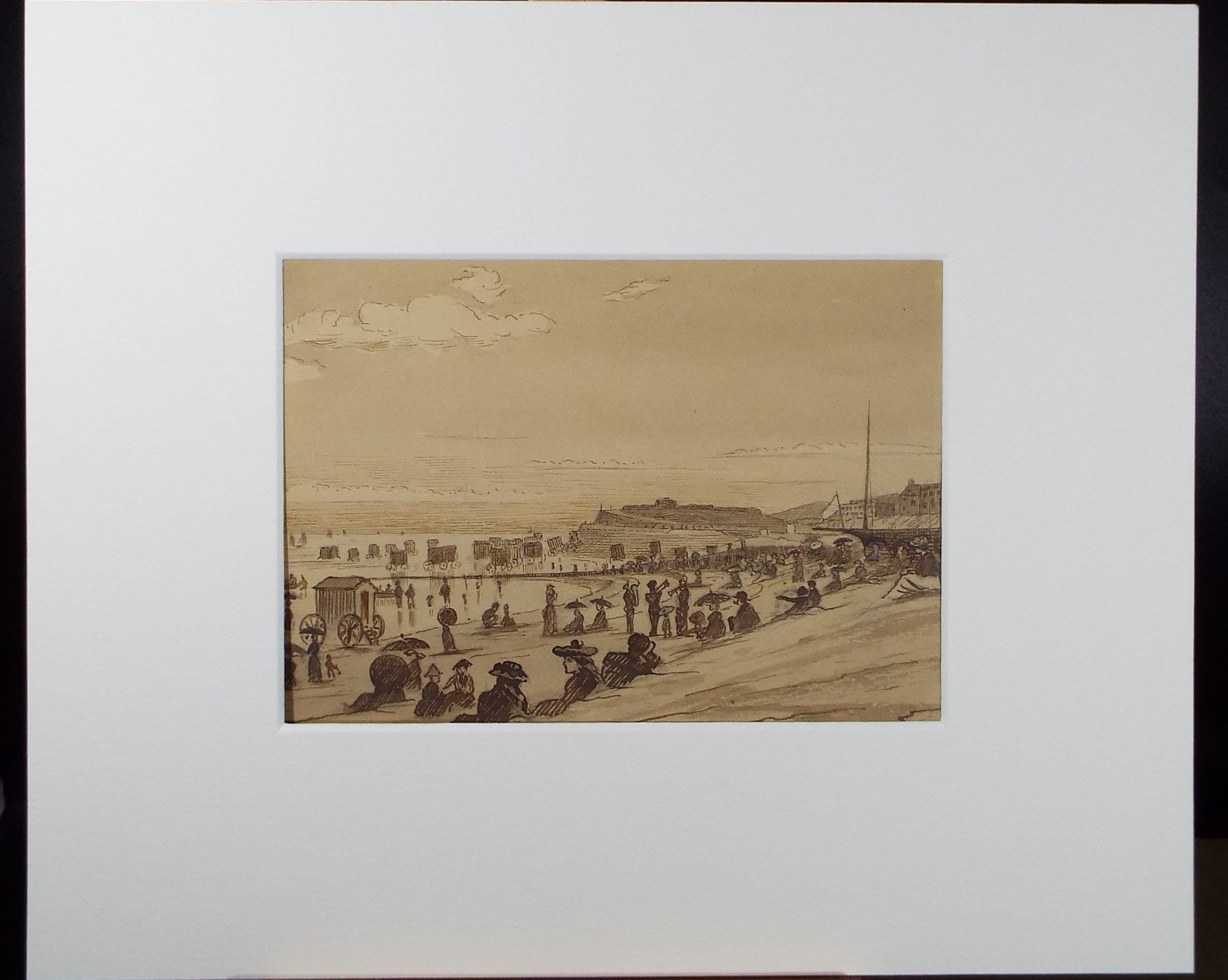 Original Watercolour, ' Eastbourne', circa 1880's, Unknown Artist