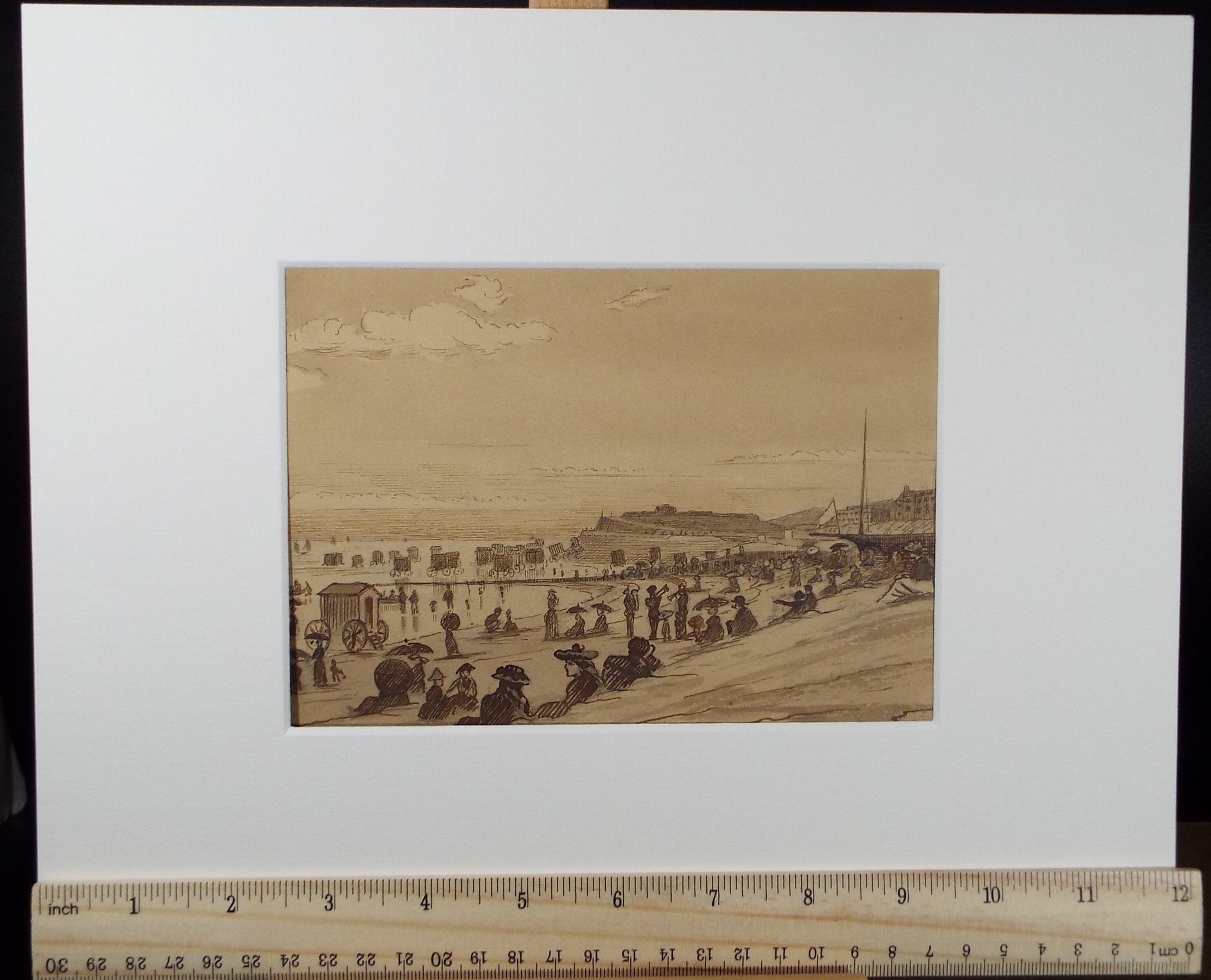 Original Watercolour, ' Eastbourne', circa 1880's, Unknown Artist