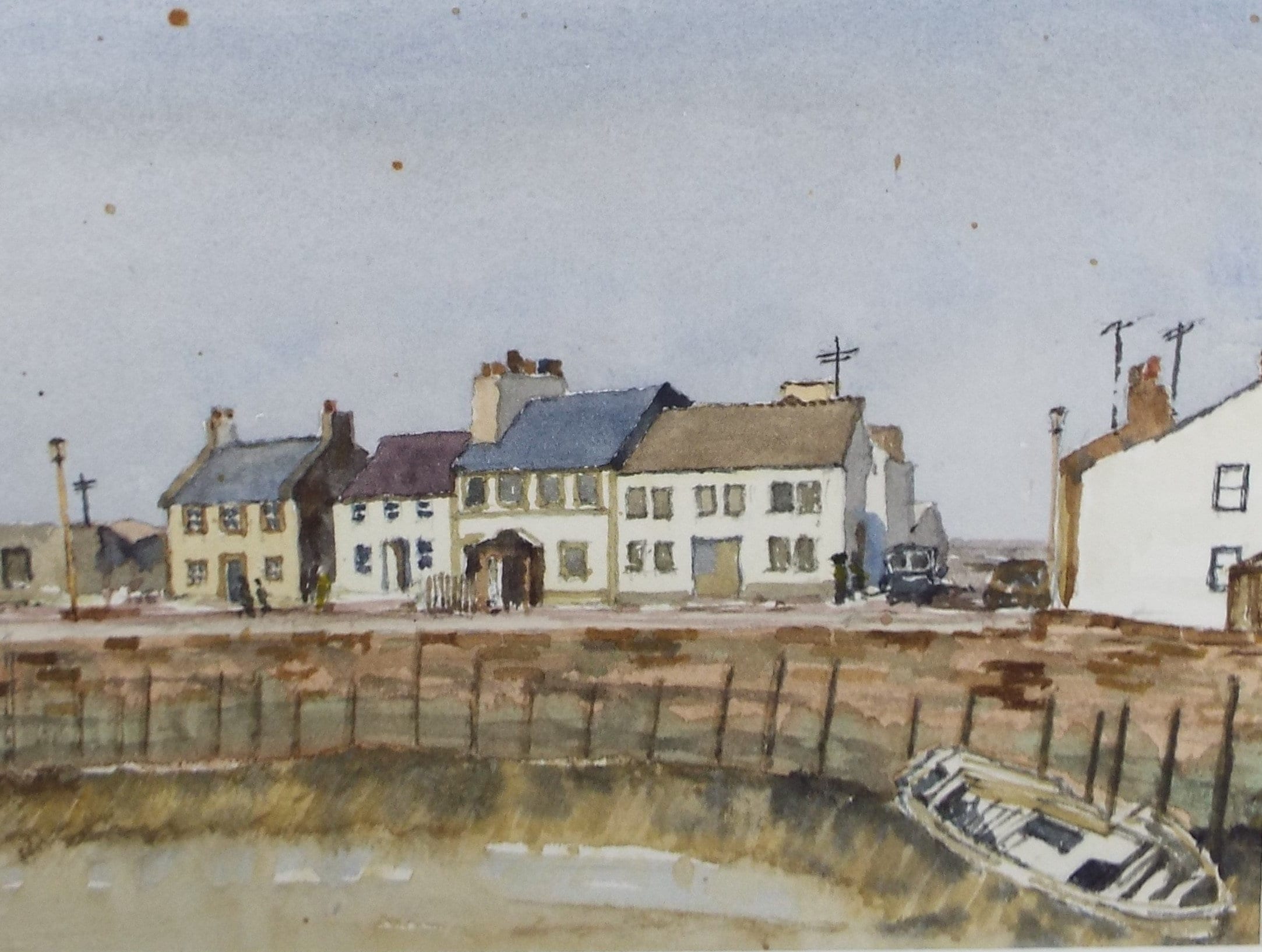 Original Watercolour, 'Cumberland Cottages', circa 1980's, Unknown Artist