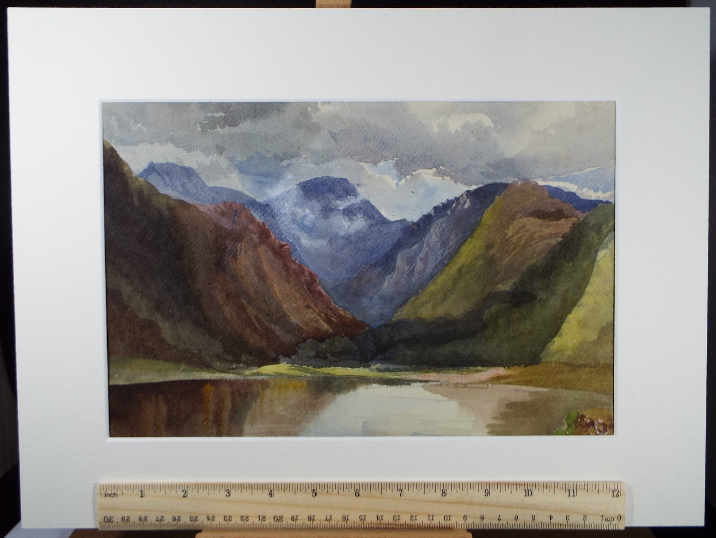 Original Watercolour on Paper,'Ullswater from Pattendale', A Elliott, Late 19th Century