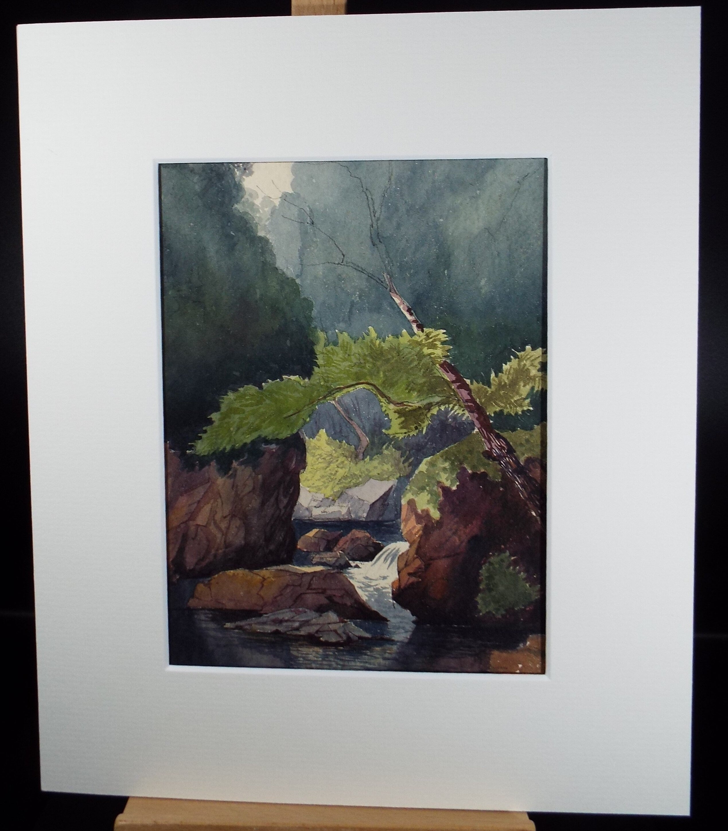 Original Watercolour, 'The Dargle, County Wicklow', Circa 1890's , Artist Unknown