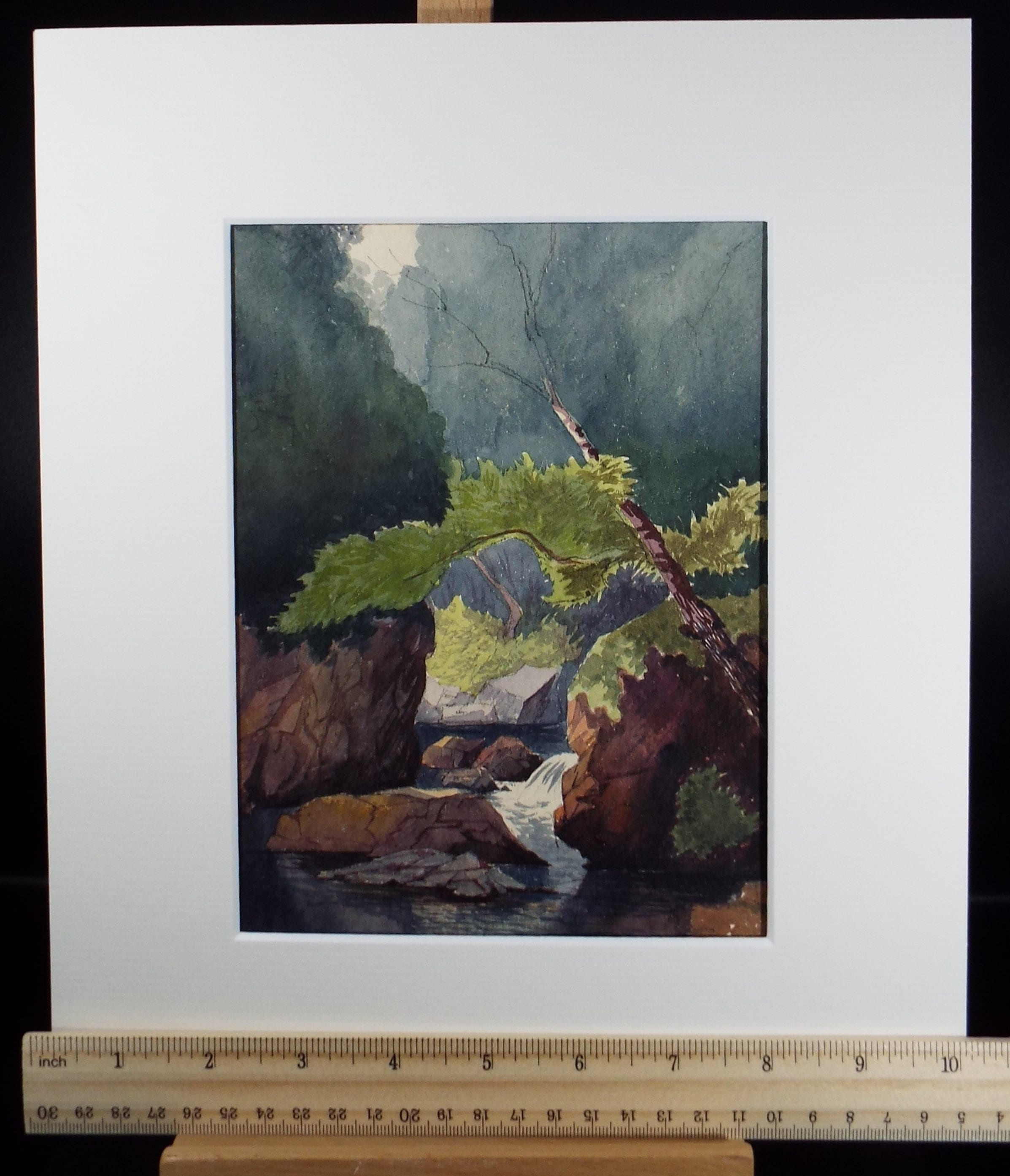 Original Watercolour, 'The Dargle, County Wicklow', Circa 1890's , Artist Unknown