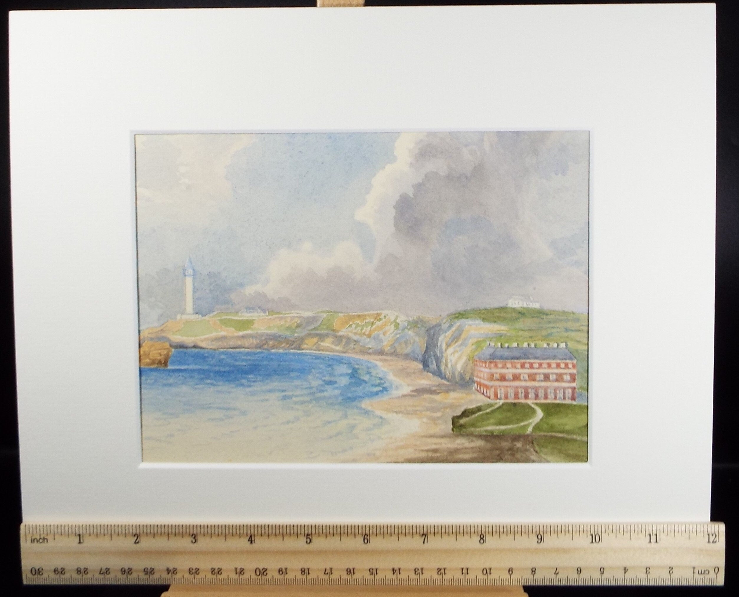 Original Watercolour, 'Biarritz', c1880, Artist Unknown