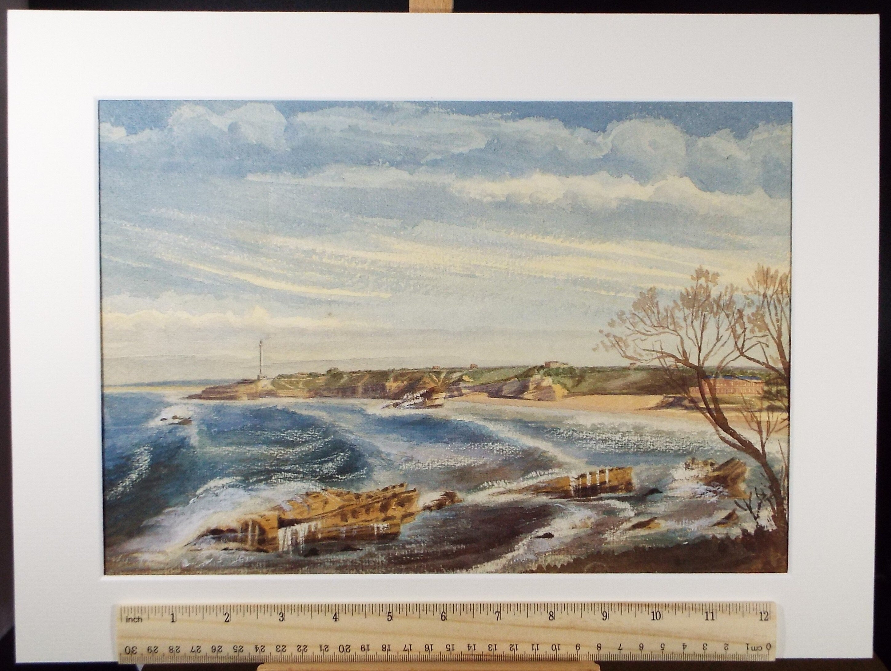 Original Watercolour, 'Biarritz', c1880, A Elliott