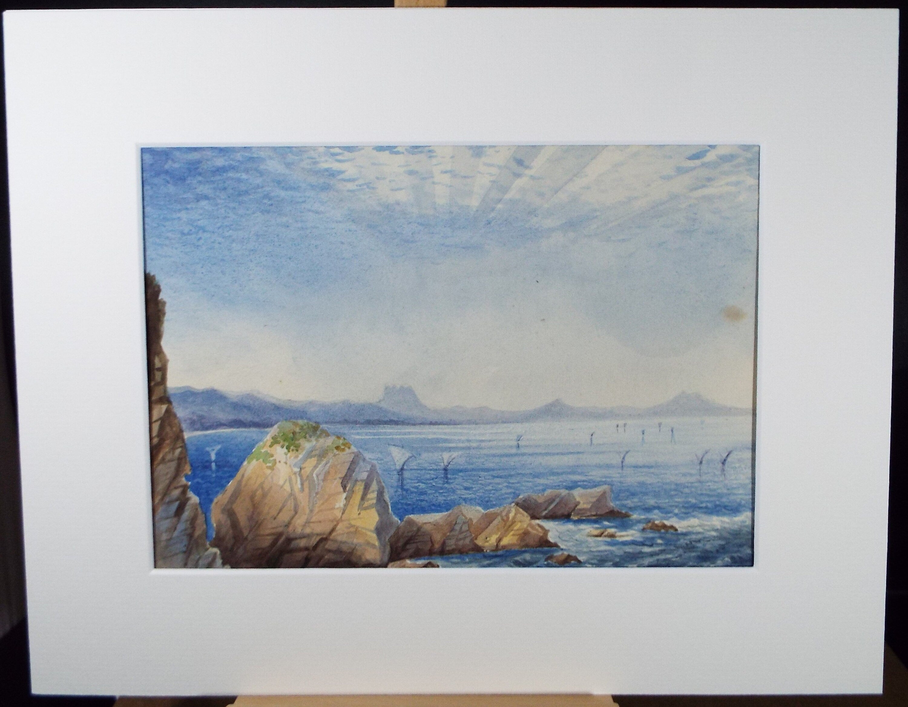 Original Watercolour, 'Biarritz', c1880, Artist Unknown
