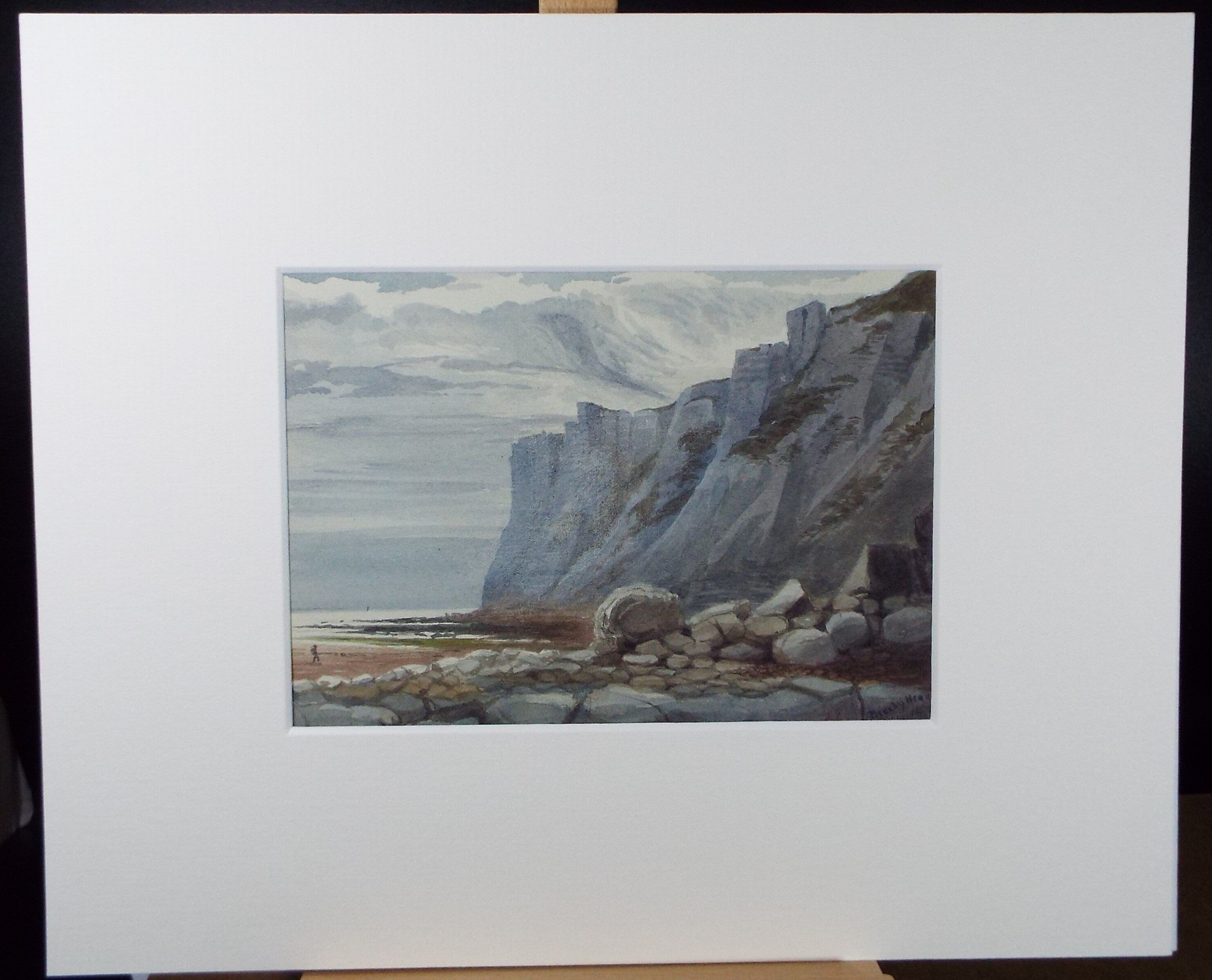 Original Watercolour, 'Beachy Head, Eastbourne', circa 1880's, Unknown Artist