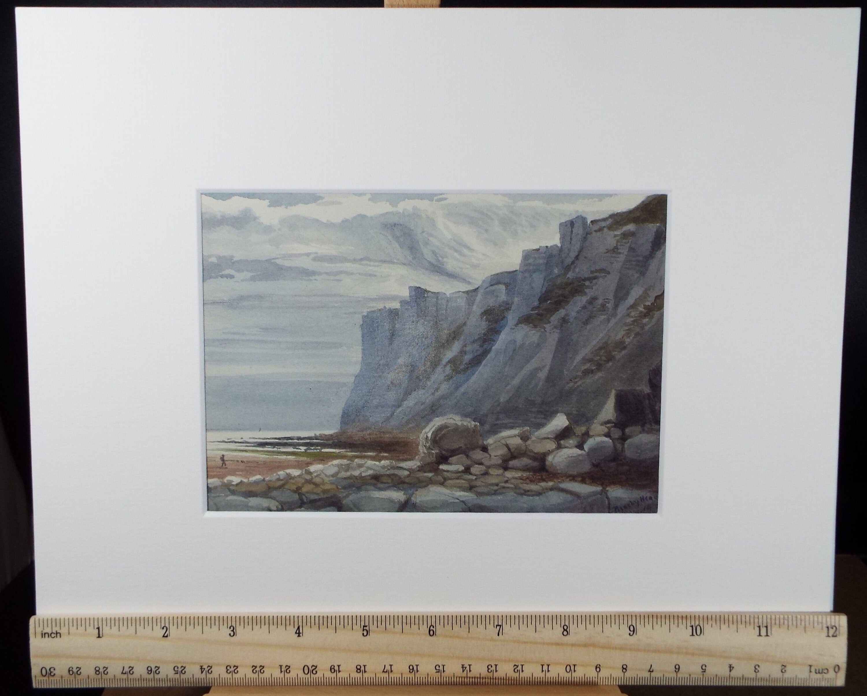 Original Watercolour, 'Beachy Head, Eastbourne', circa 1880's, Unknown Artist