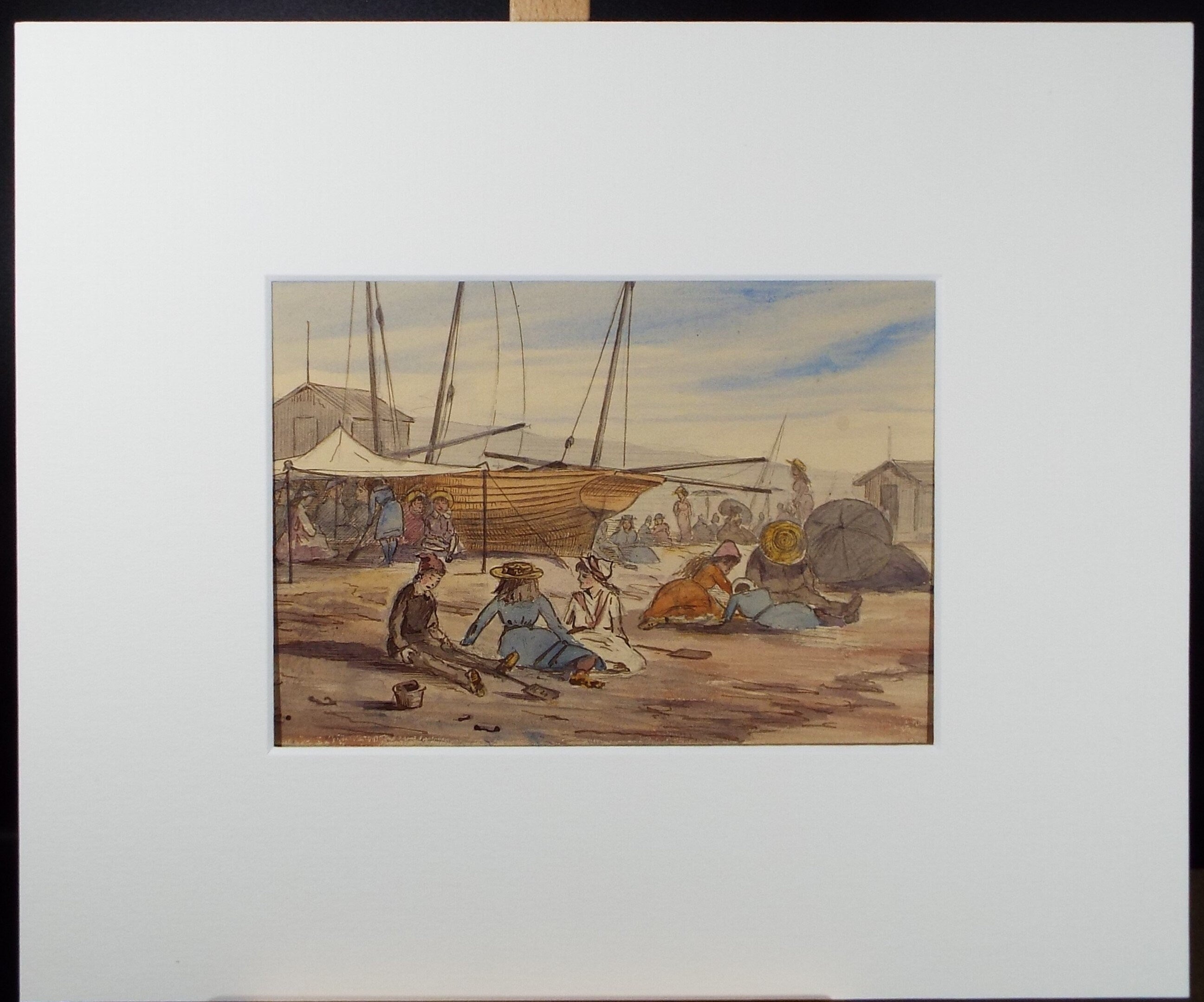 Original Watercolour, ' Eastbourne', circa 1880's, Unknown Artist