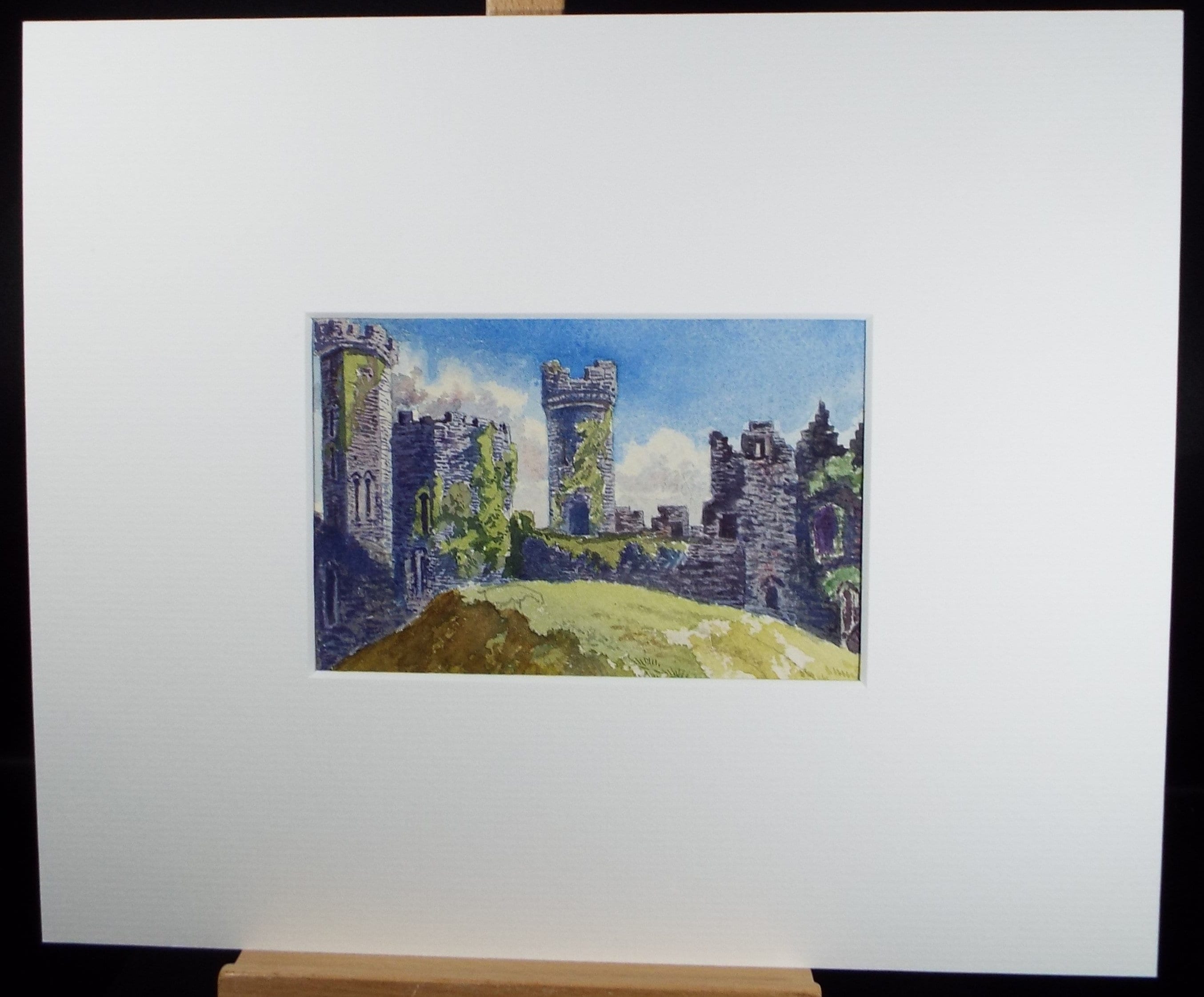 Original Watercolour, 'Caernarvon Castle', Circa 1890, artist Unknown
