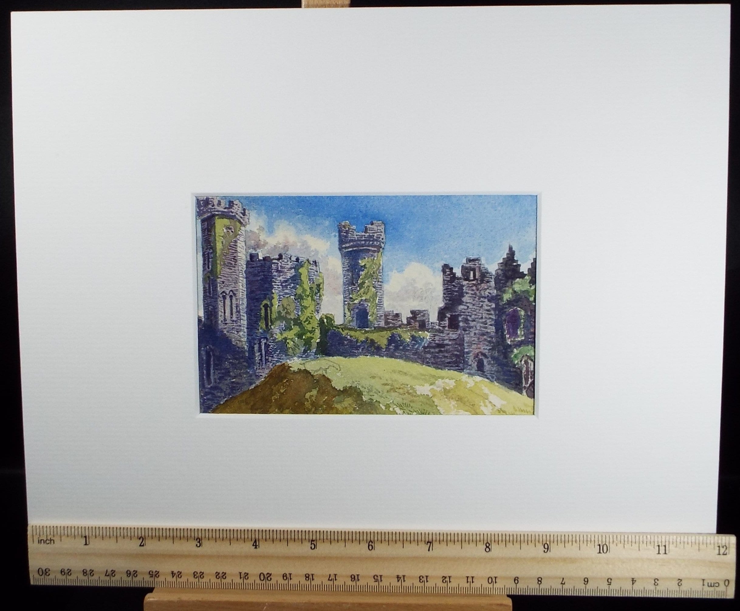 Original Watercolour, 'Caernarvon Castle', Circa 1890, artist Unknown