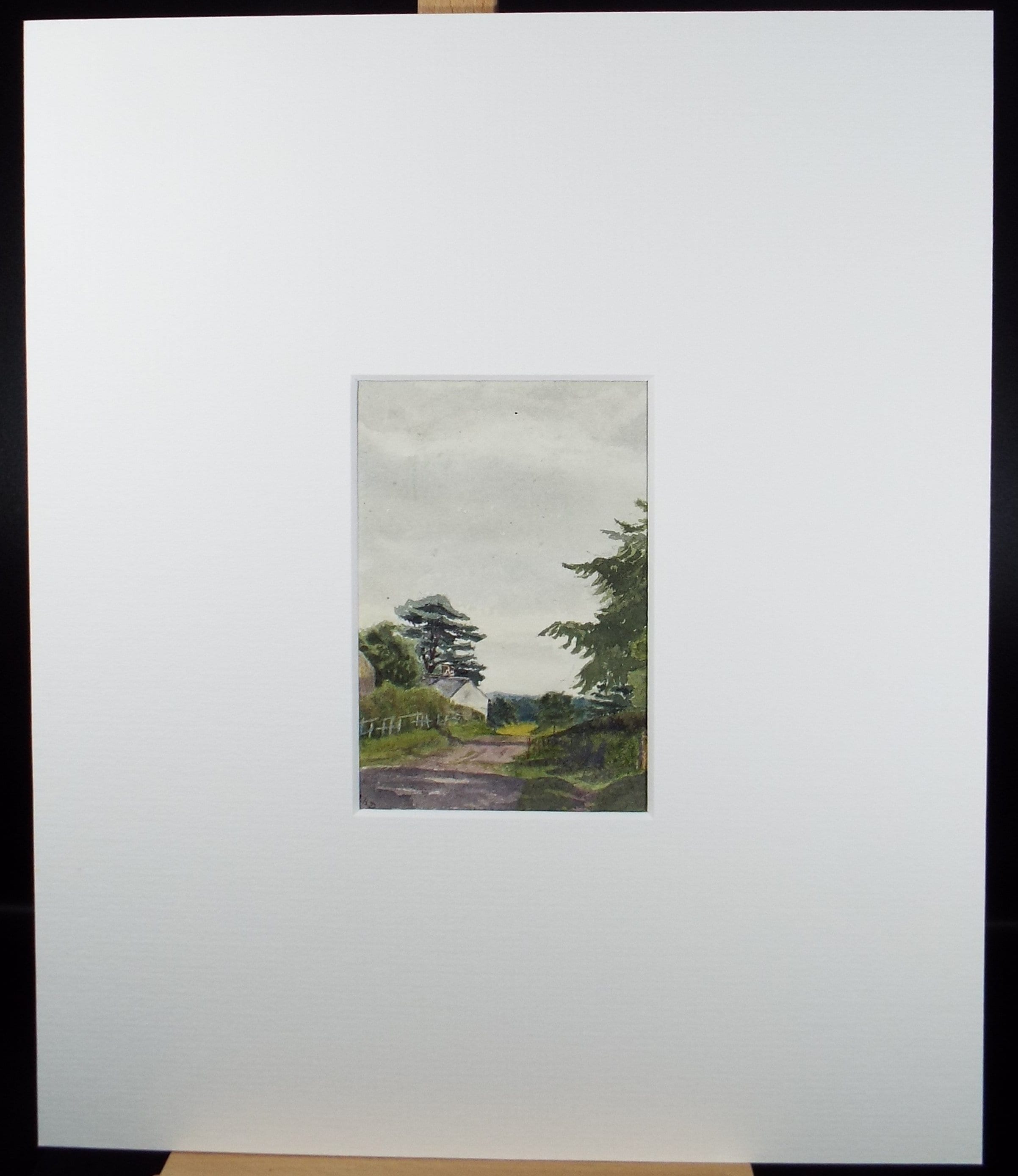 Original Watercolour on Paper, 'Cottage in the Countryside', Circa 1890, Artist Unknown