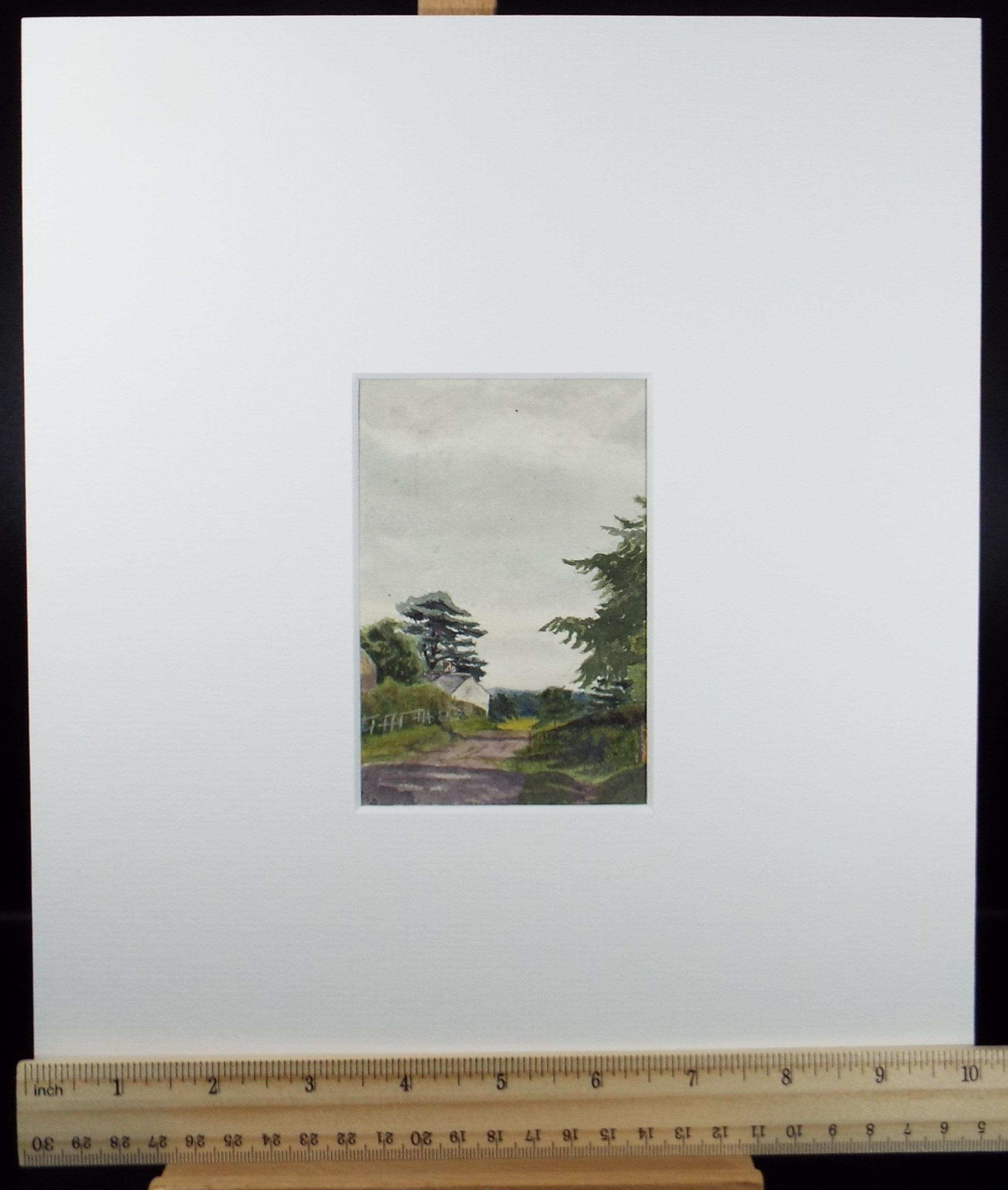 Original Watercolour on Paper, 'Cottage in the Countryside', Circa 1890, Artist Unknown