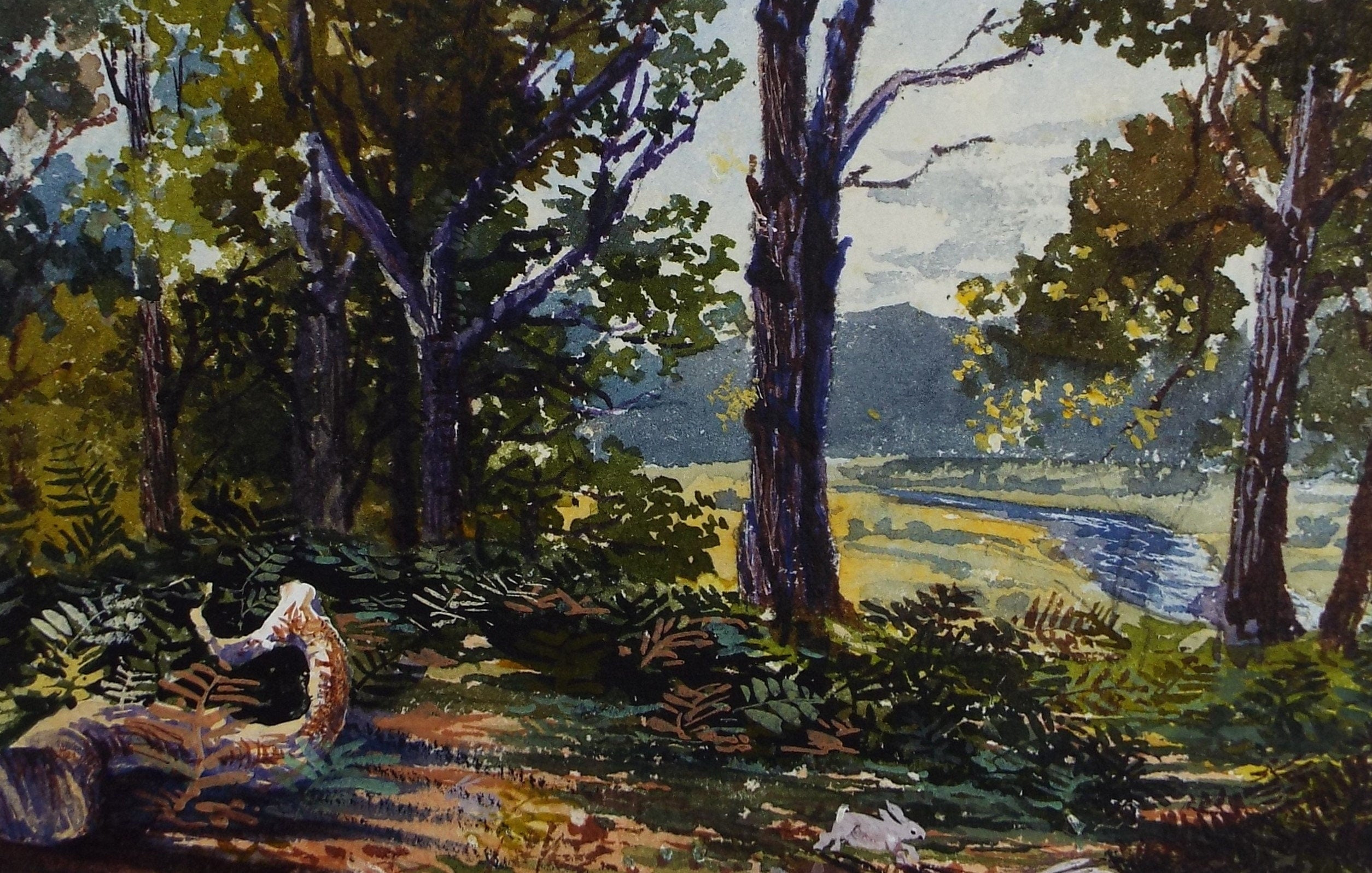 Original Watercolour, 'On the Exe', c1880, A Elliott