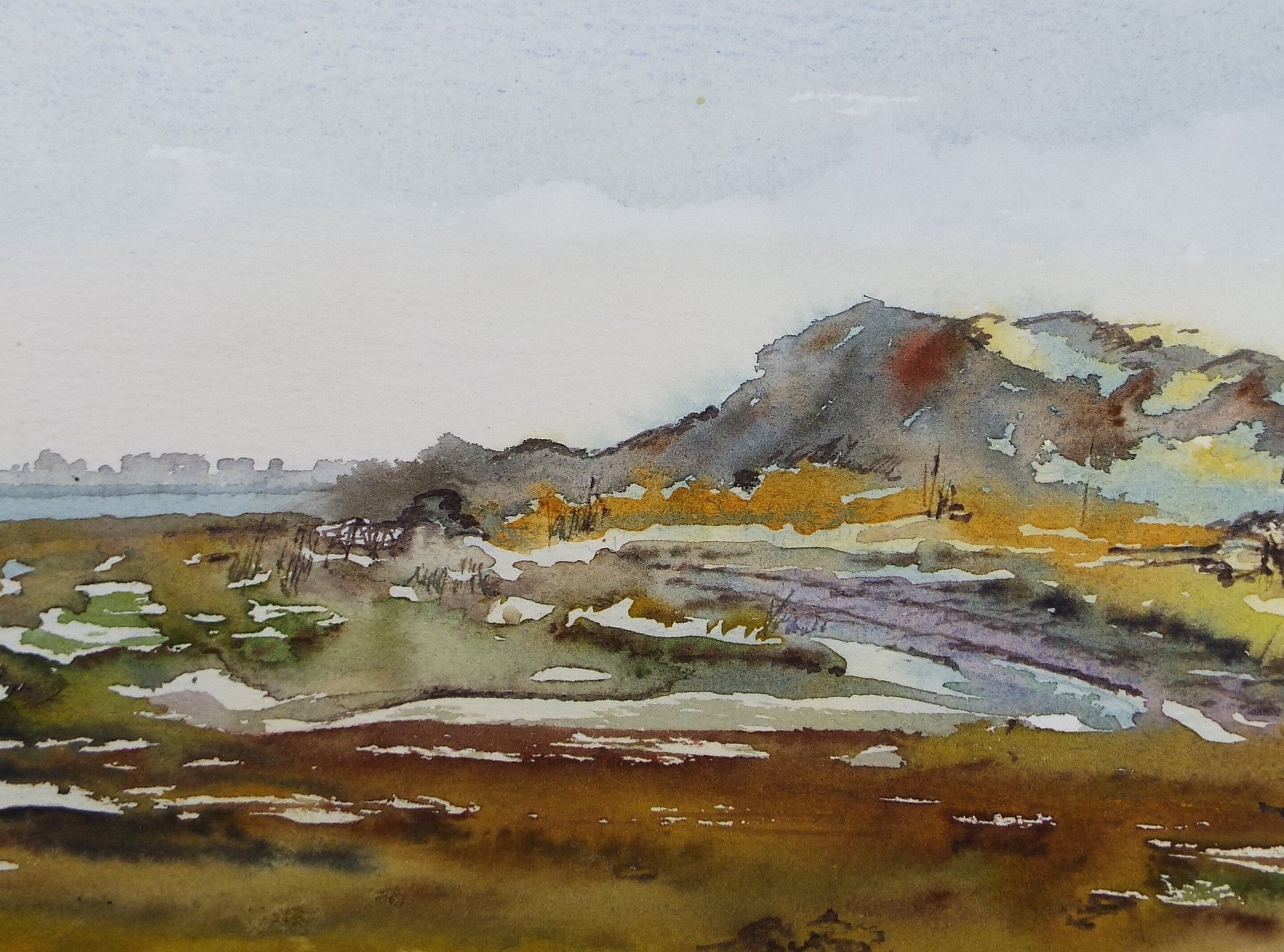 Original Watercolour, 'Cumberland Landscape', circa 1980's, Unknown Artist