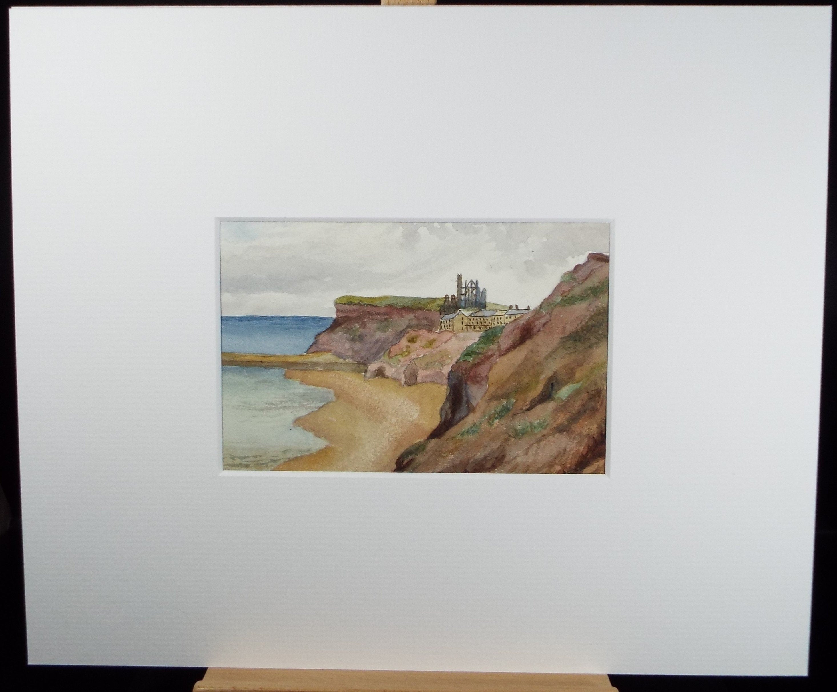 Original Watercolour, 'Coastal Mine', circa 1880, Artist unknown