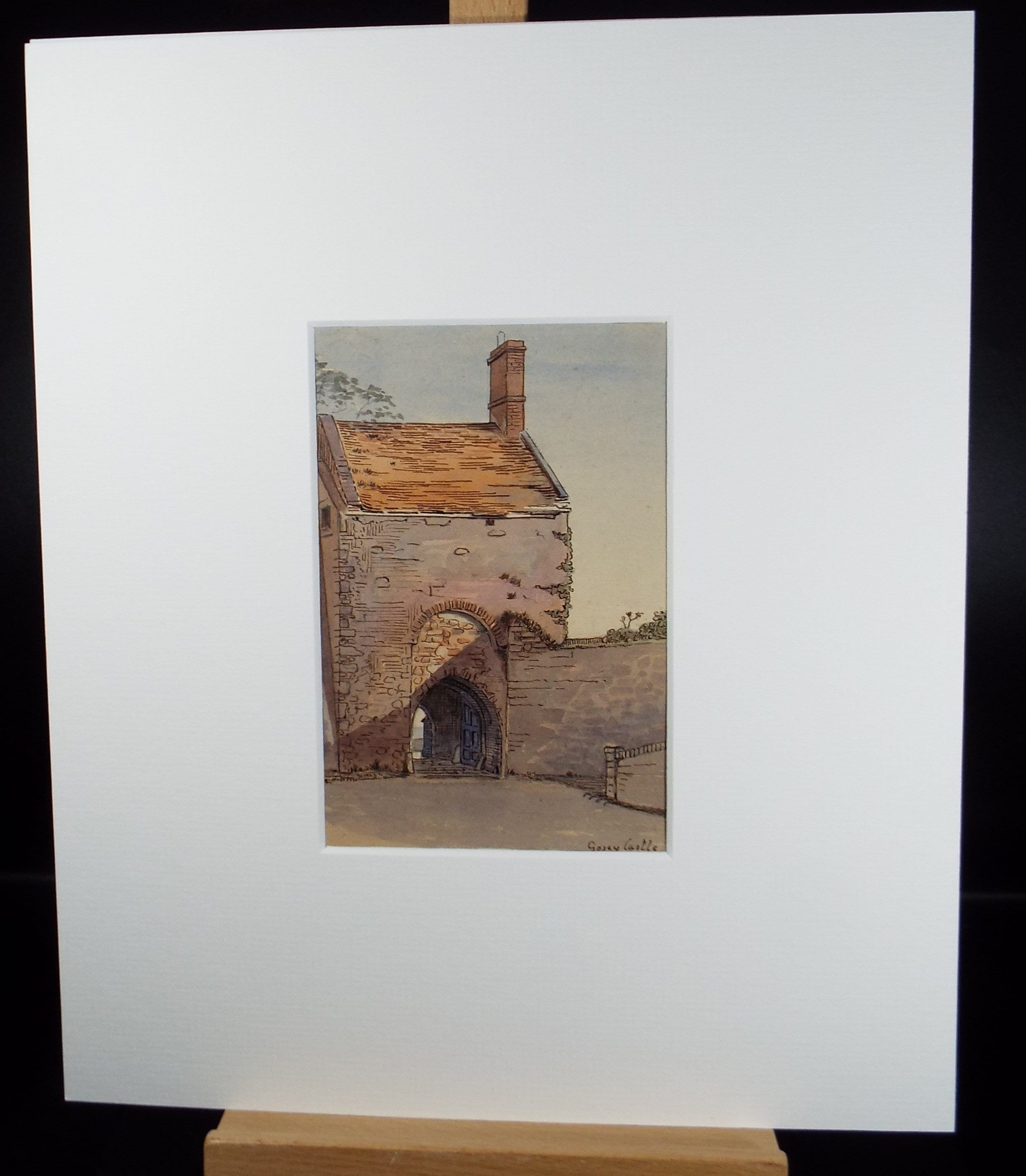 Original Watercolour, 'Gatehouse', c1880, A Elliott
