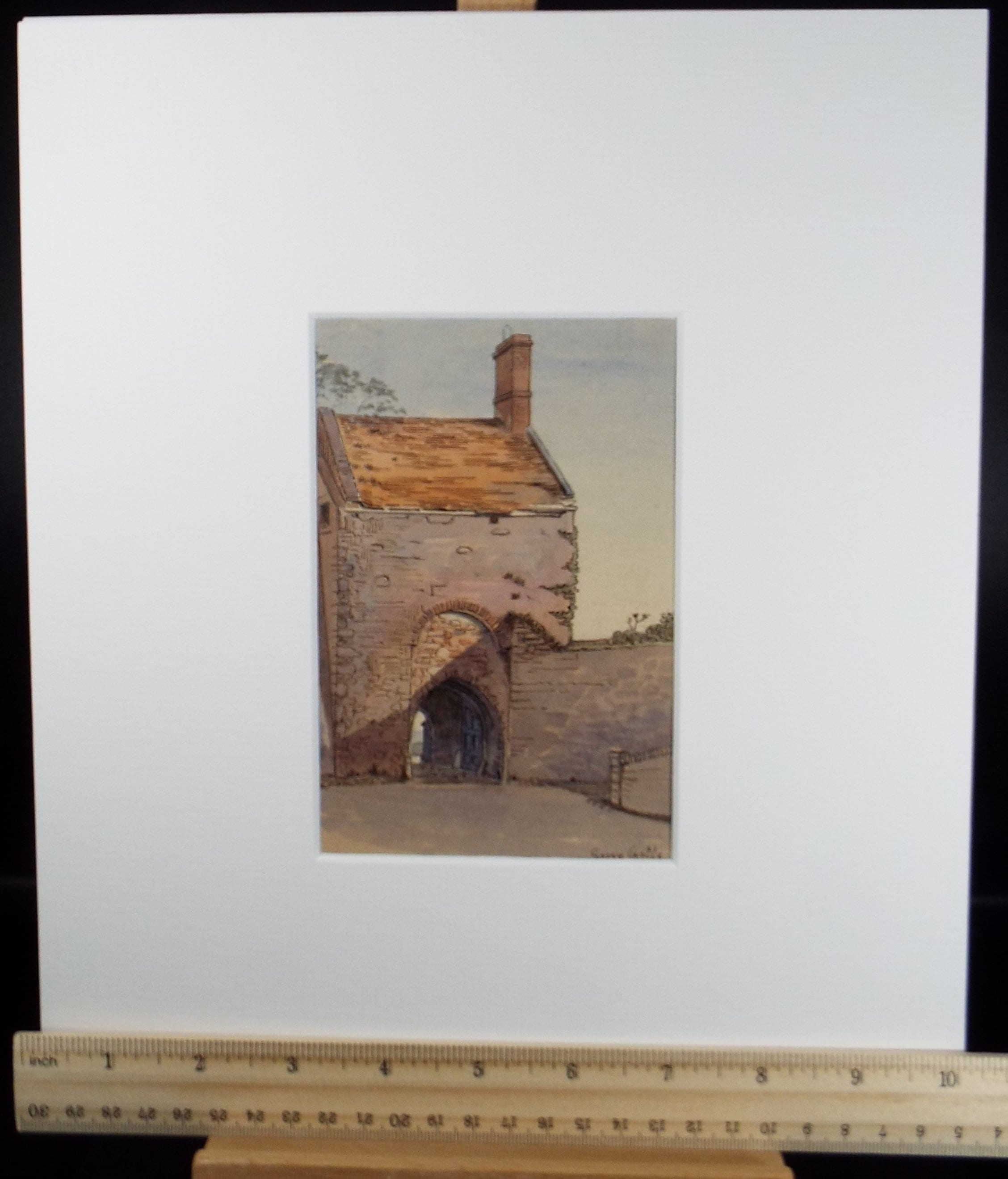 Original Watercolour, 'Gatehouse', c1880, A Elliott