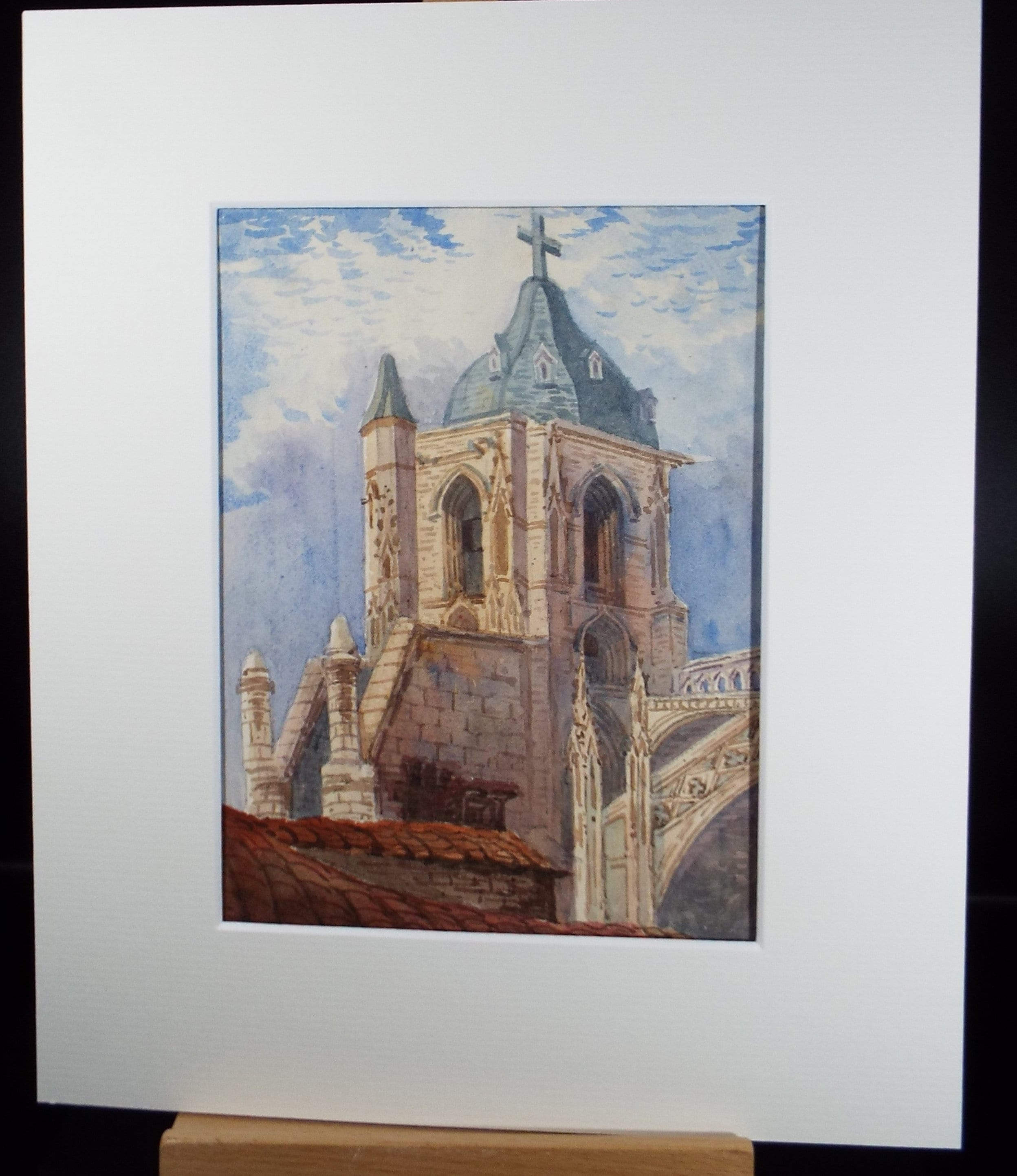 Original Watercolour, 'Bayonne', Late 19th Century, Artist Unknown