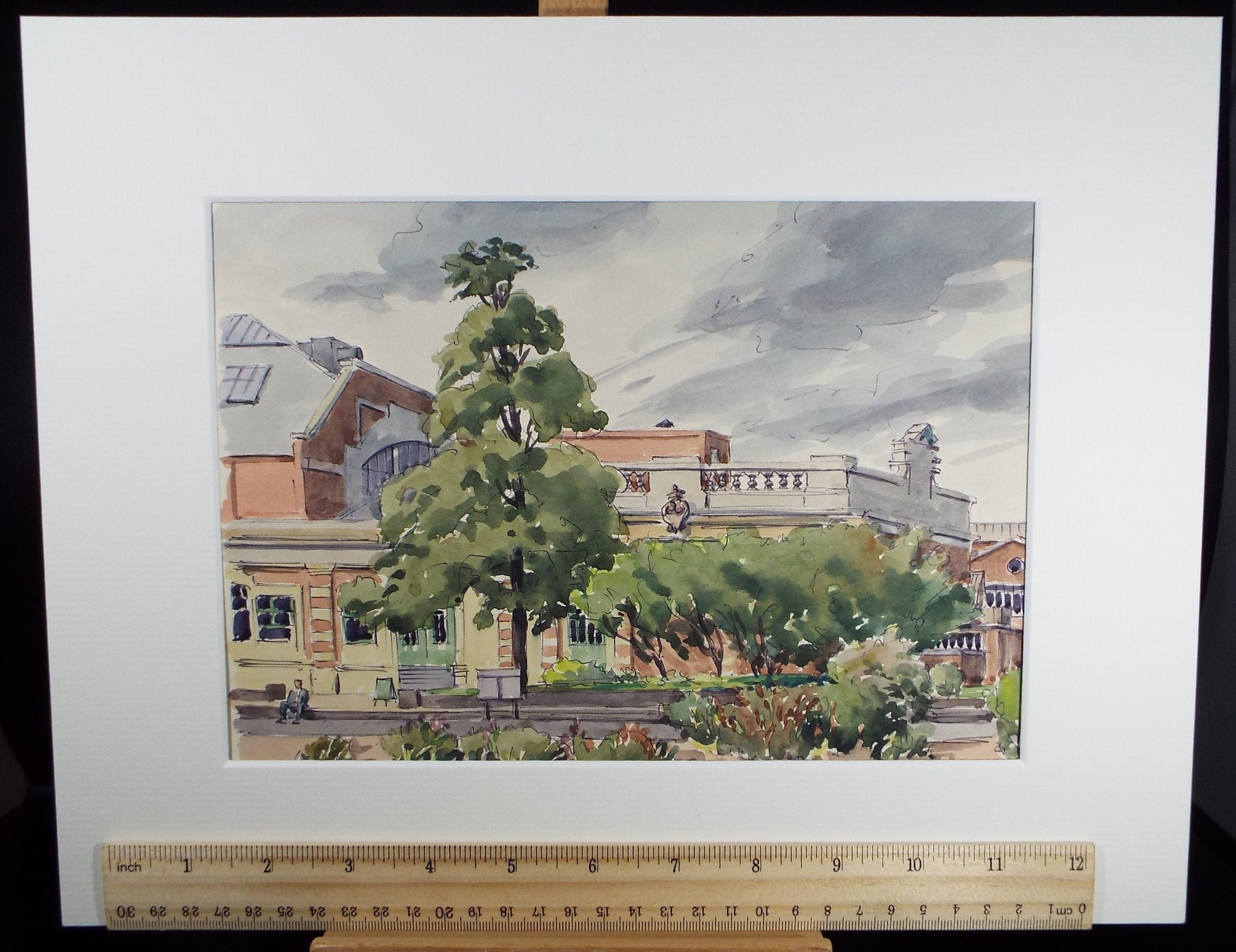 Original Watercolour, 'Kew', George Godfrey, circa 1960's