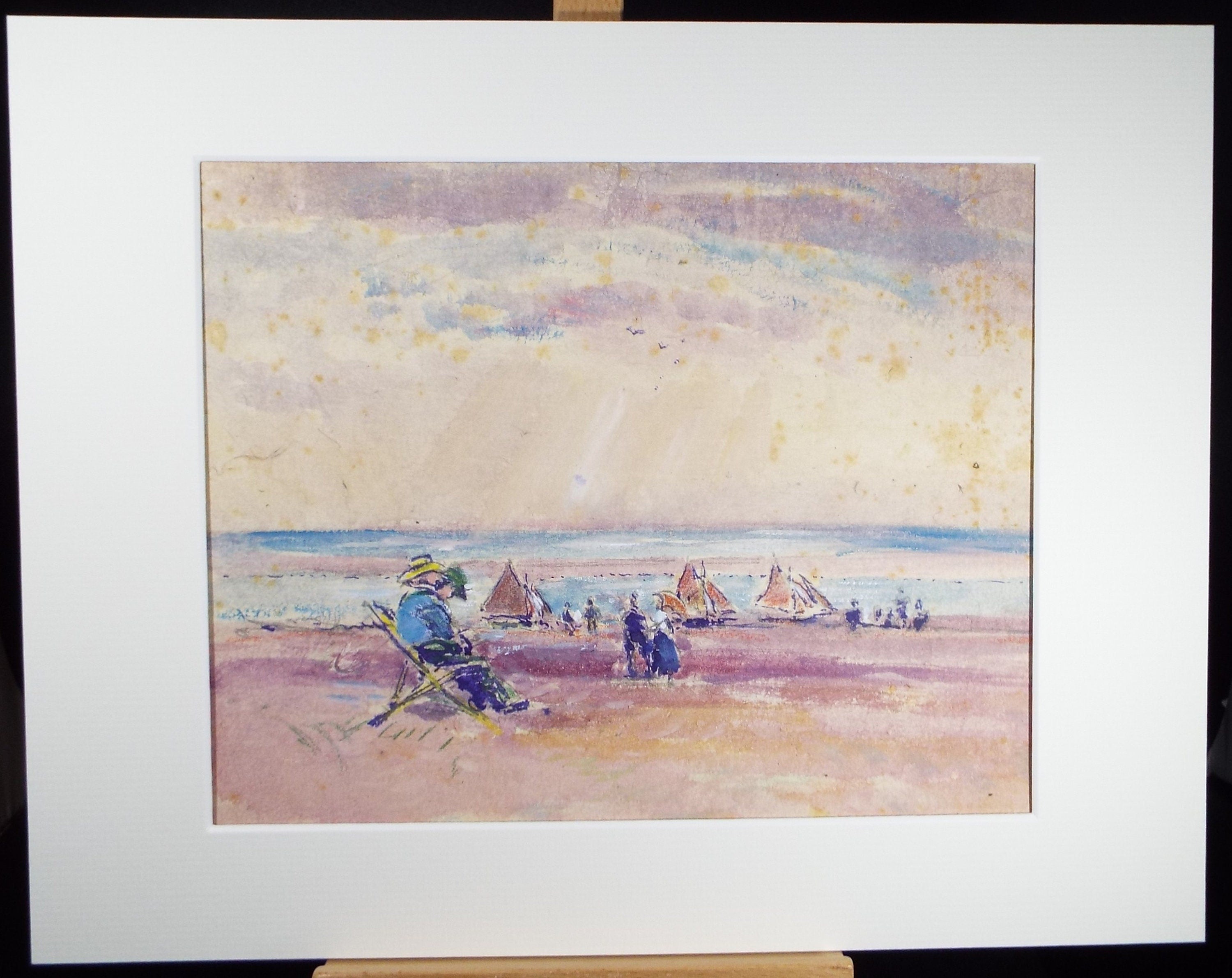 Original Watercolour, 'Relaxing on the beach', Circa 1920, Robert G.D. Alexander (1875-1945)
