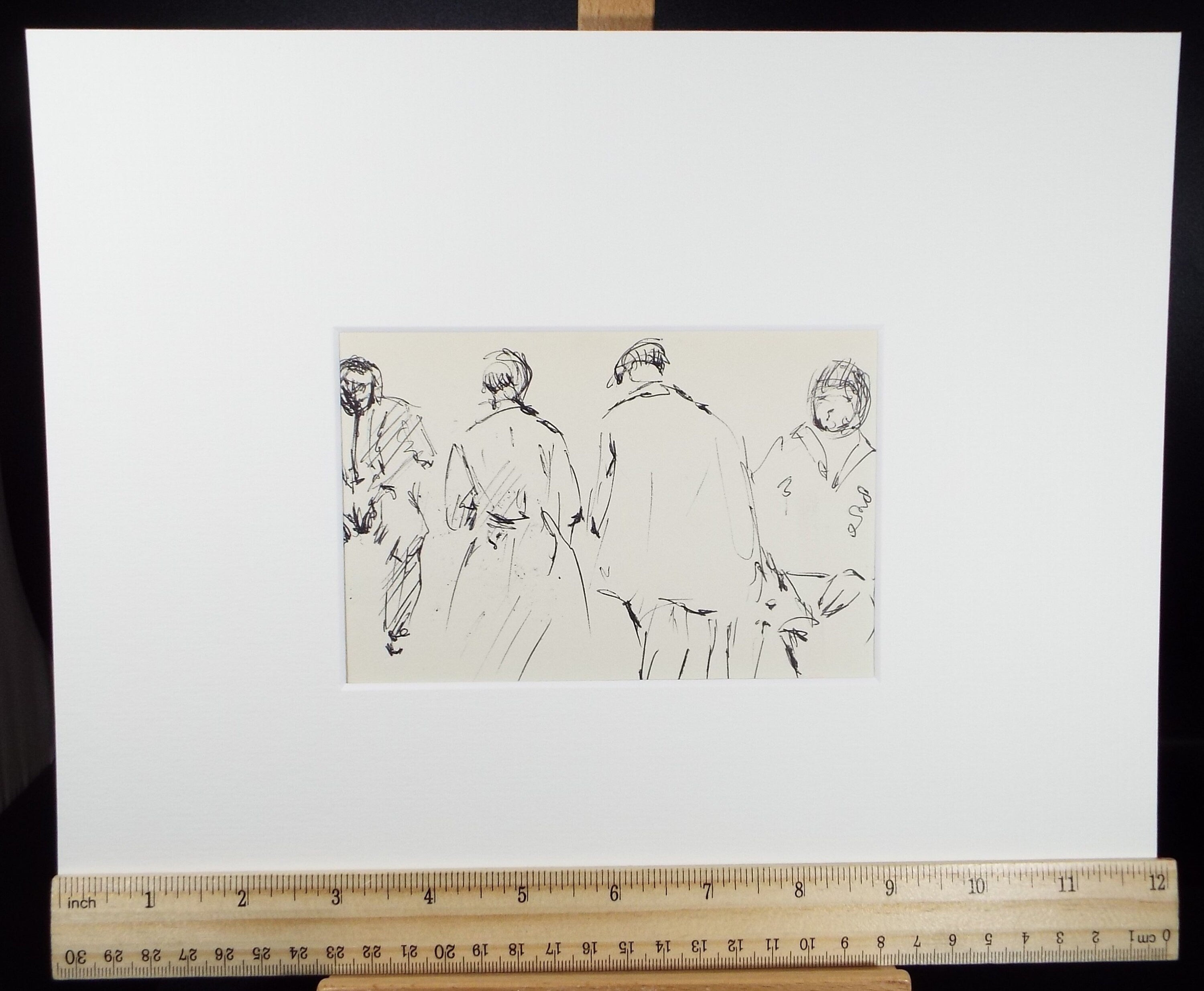 Original Pen & ink drawing, 'Figure Studies', Hugh McKenzie (1909-2005), Mid 20th Century