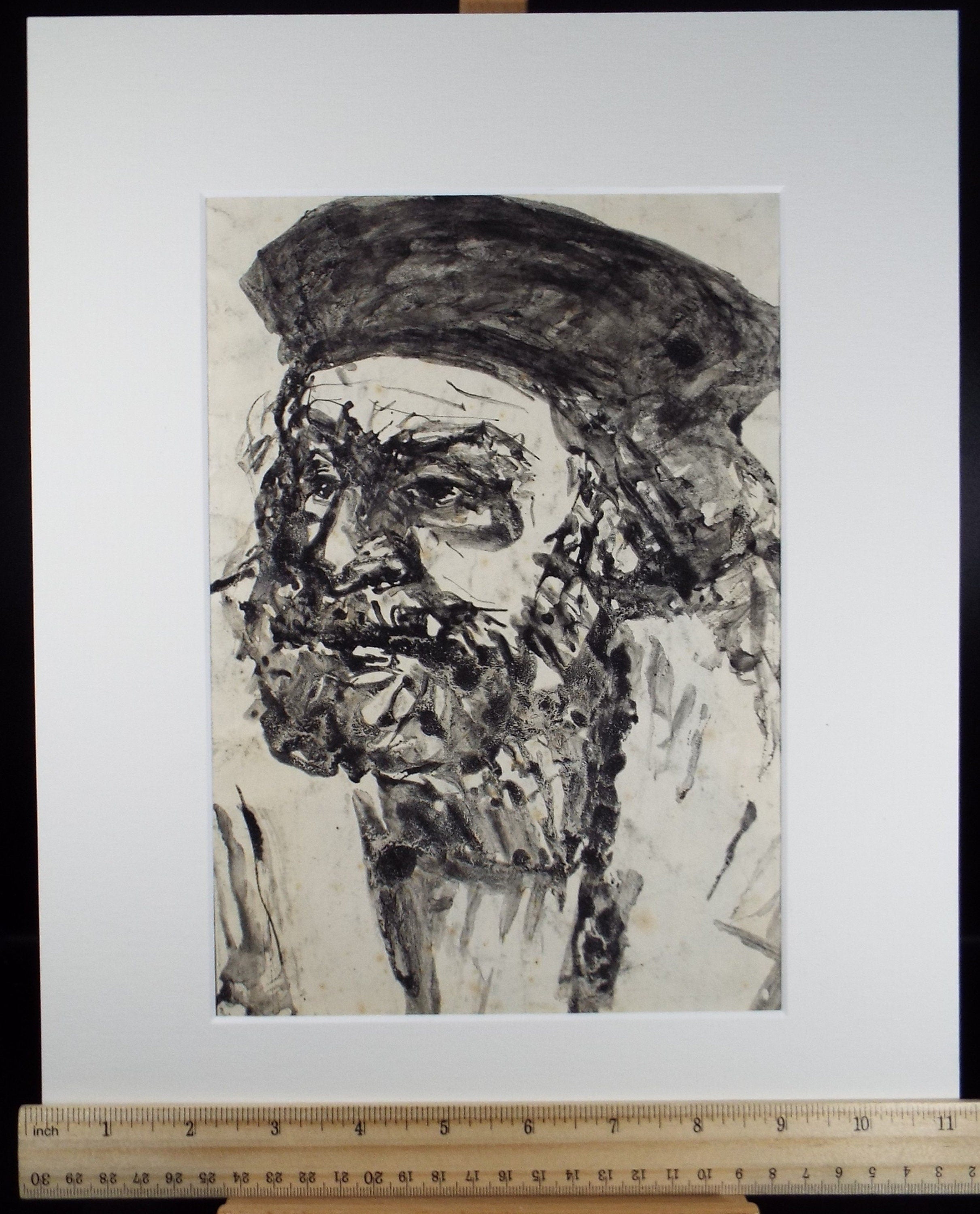Original Ink & wash, 'Portrait Study', Leslie Duxbury ARCA (1921-2001), Circa 1950's