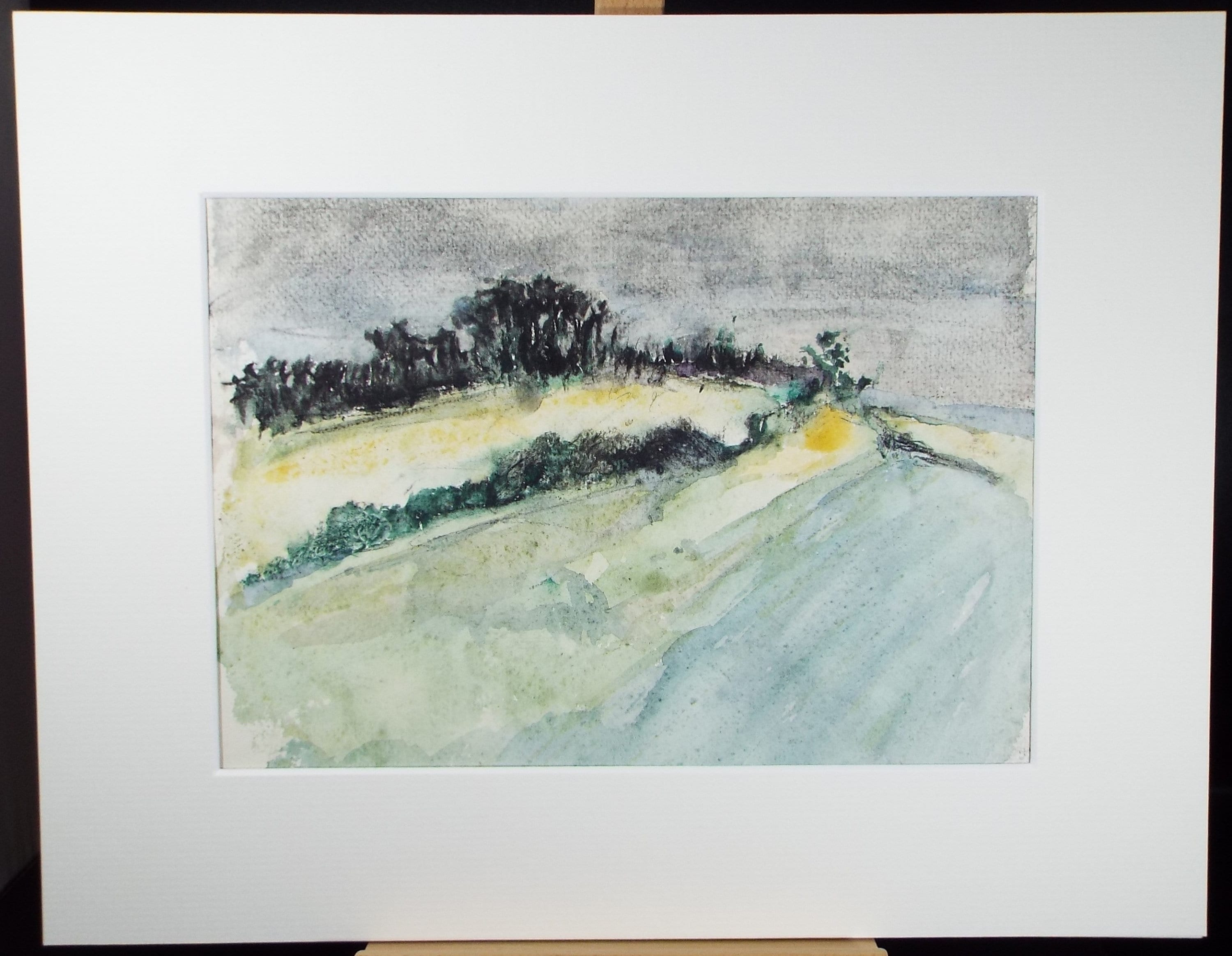 Original Watercolour on Paper, 'Field Hedges', Leslie Duxbury ARCA (1921-2001), Circa 1950's