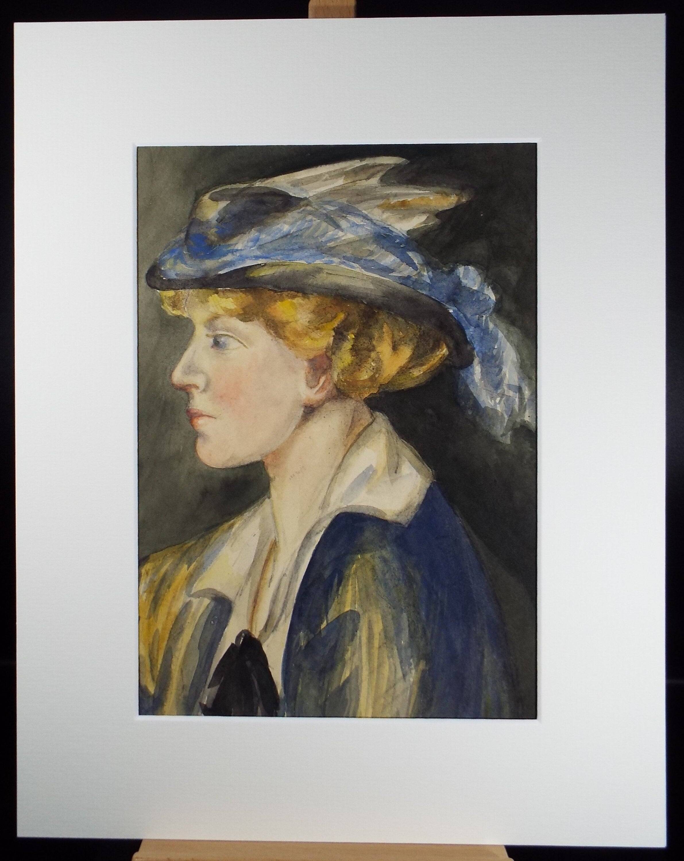 Original Watercolour,'Portrait of a Woman', Lucie Cole-Hamilton (20th Century, British), circa 1915