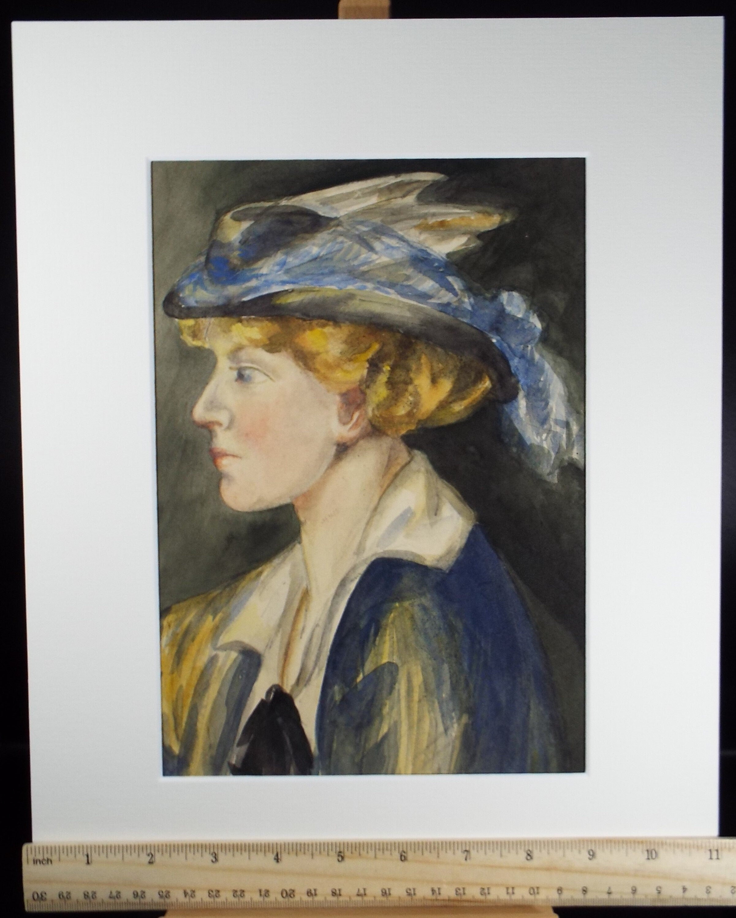 Original Watercolour,'Portrait of a Woman', Lucie Cole-Hamilton (20th Century, British), circa 1915