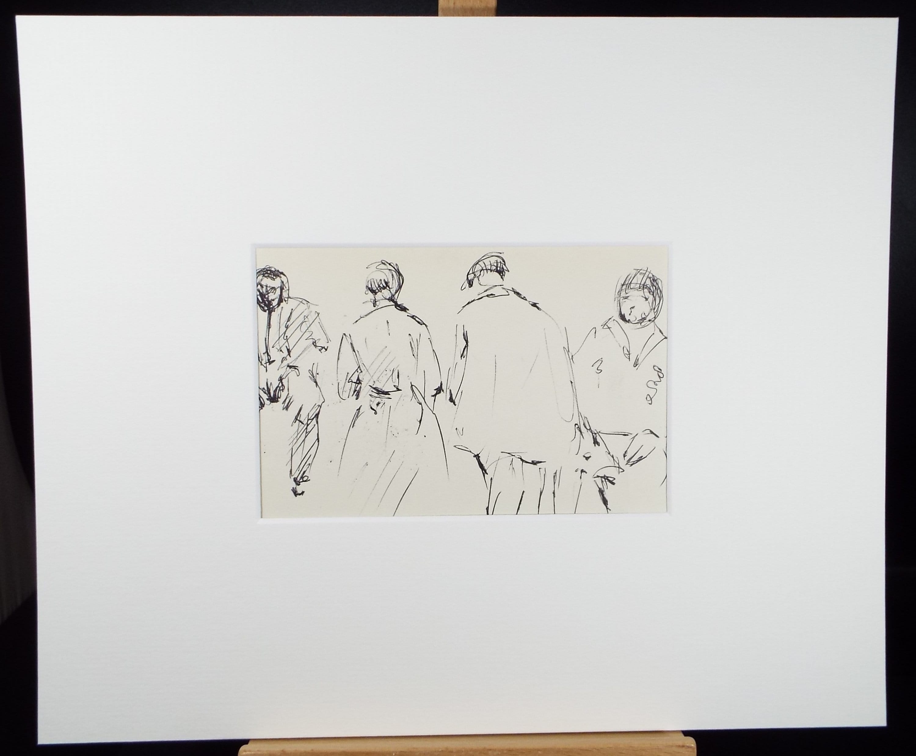 Original Pen & ink drawing, 'Figure Studies', Hugh McKenzie (1909-2005), Mid 20th Century