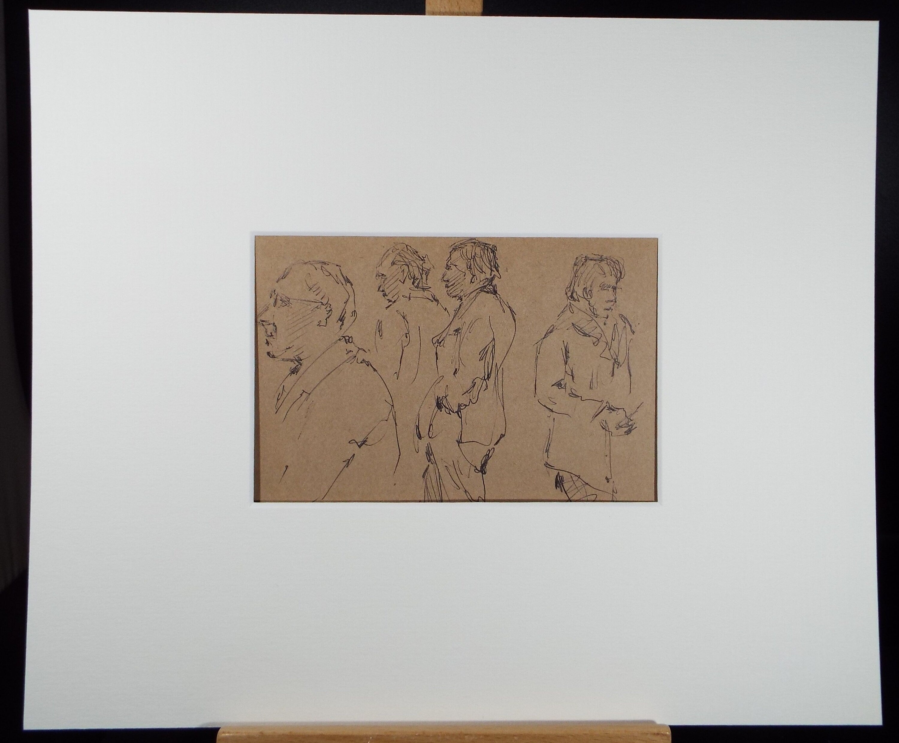 Original Pen & ink drawing, 'Figure Studies', Hugh McKenzie (1909-2005), Mid 20th Century