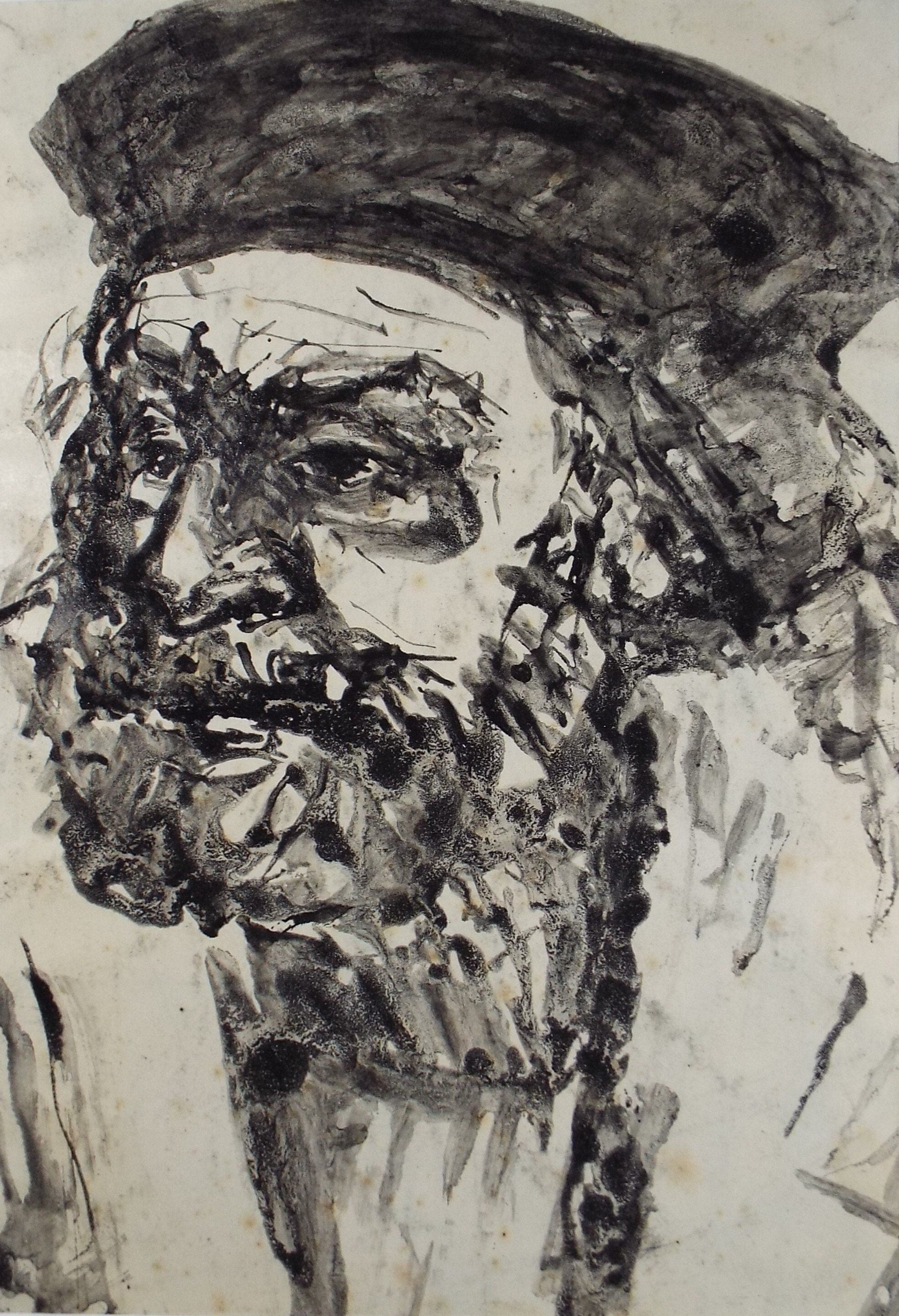 Original Ink & wash, 'Portrait Study', Leslie Duxbury ARCA (1921-2001), Circa 1950's