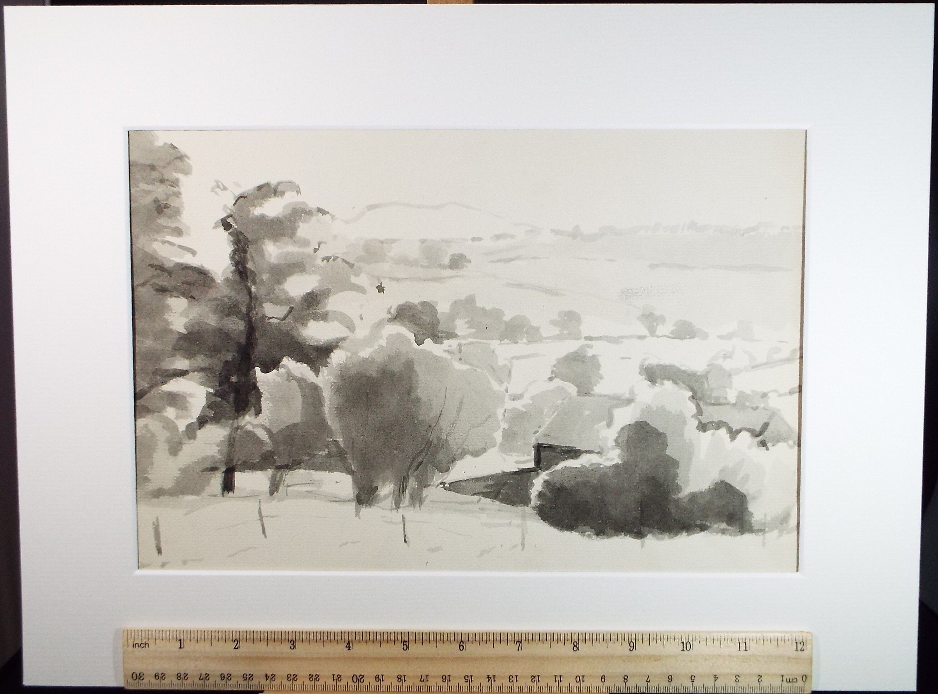 Original Watercolour, 'Landscape', Circa 1990, Mariota Bosanquet 1923 -2022