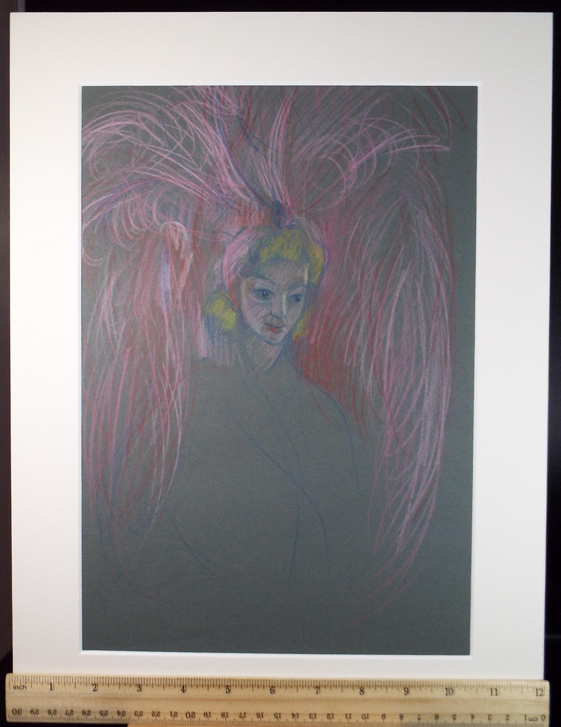 Original Pastel Drawing, 'Circus Performers', c1950s, Athene Andrade (1908-1973)
