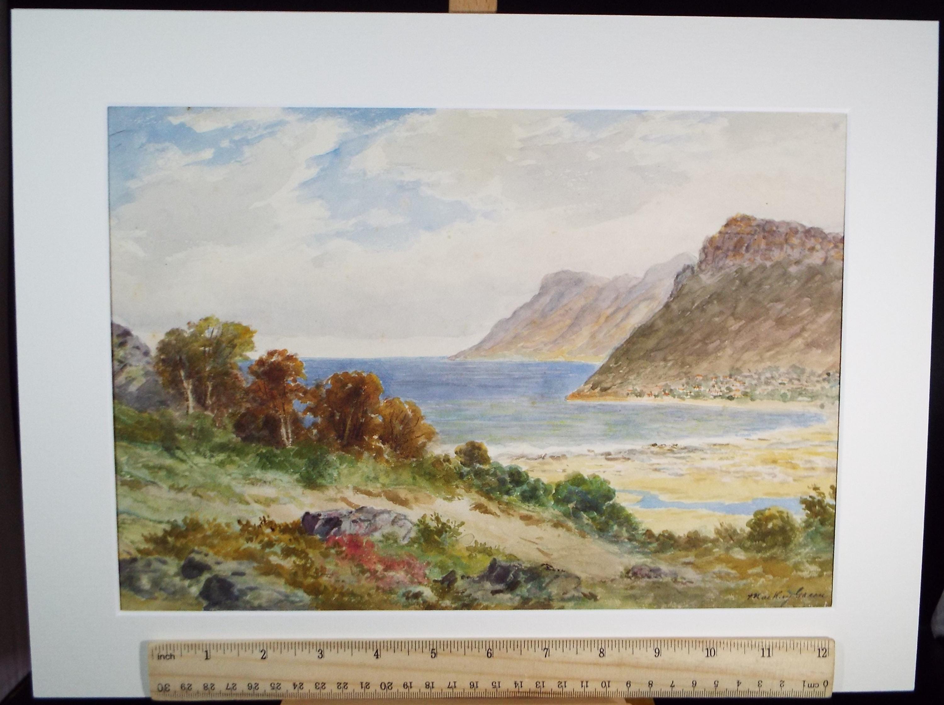 Original Watercolour 'Fish Hock Bay', c1920s, Mackay Green