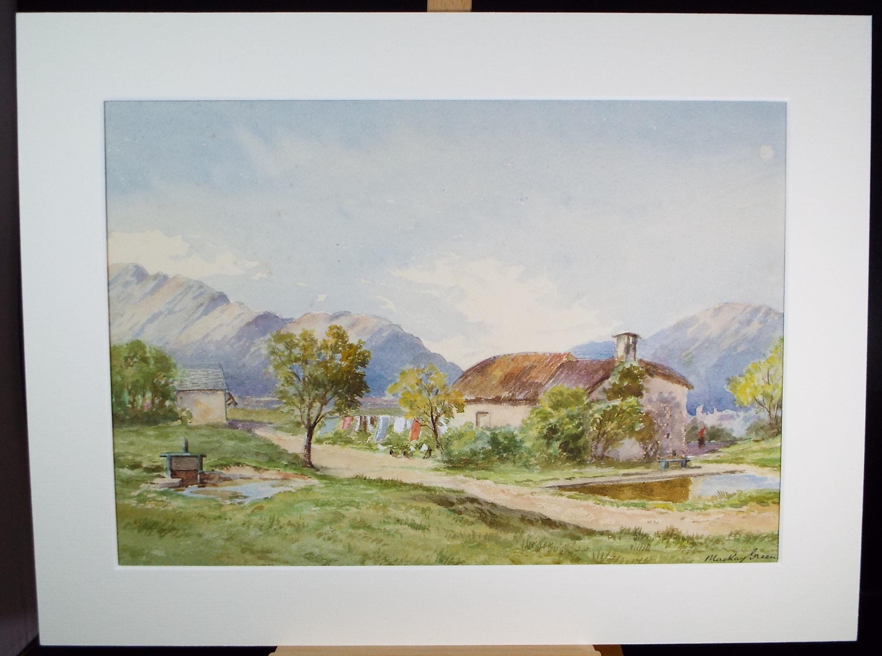 Original Watercolour 'Cottage at Ceres', c1920s, Mackay Green