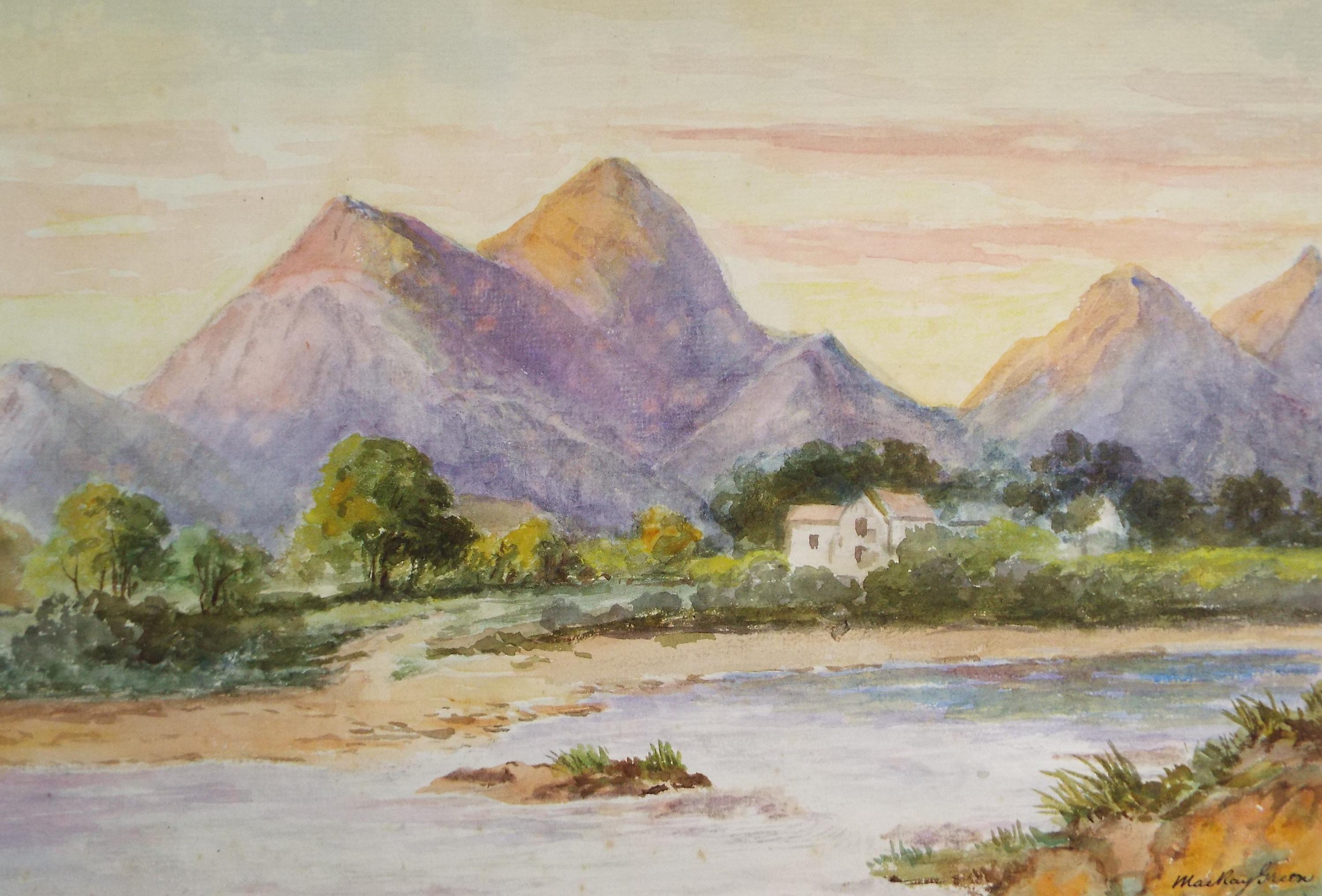 Original Watercolour 'Mustaberg', c1920s, Mackay Green