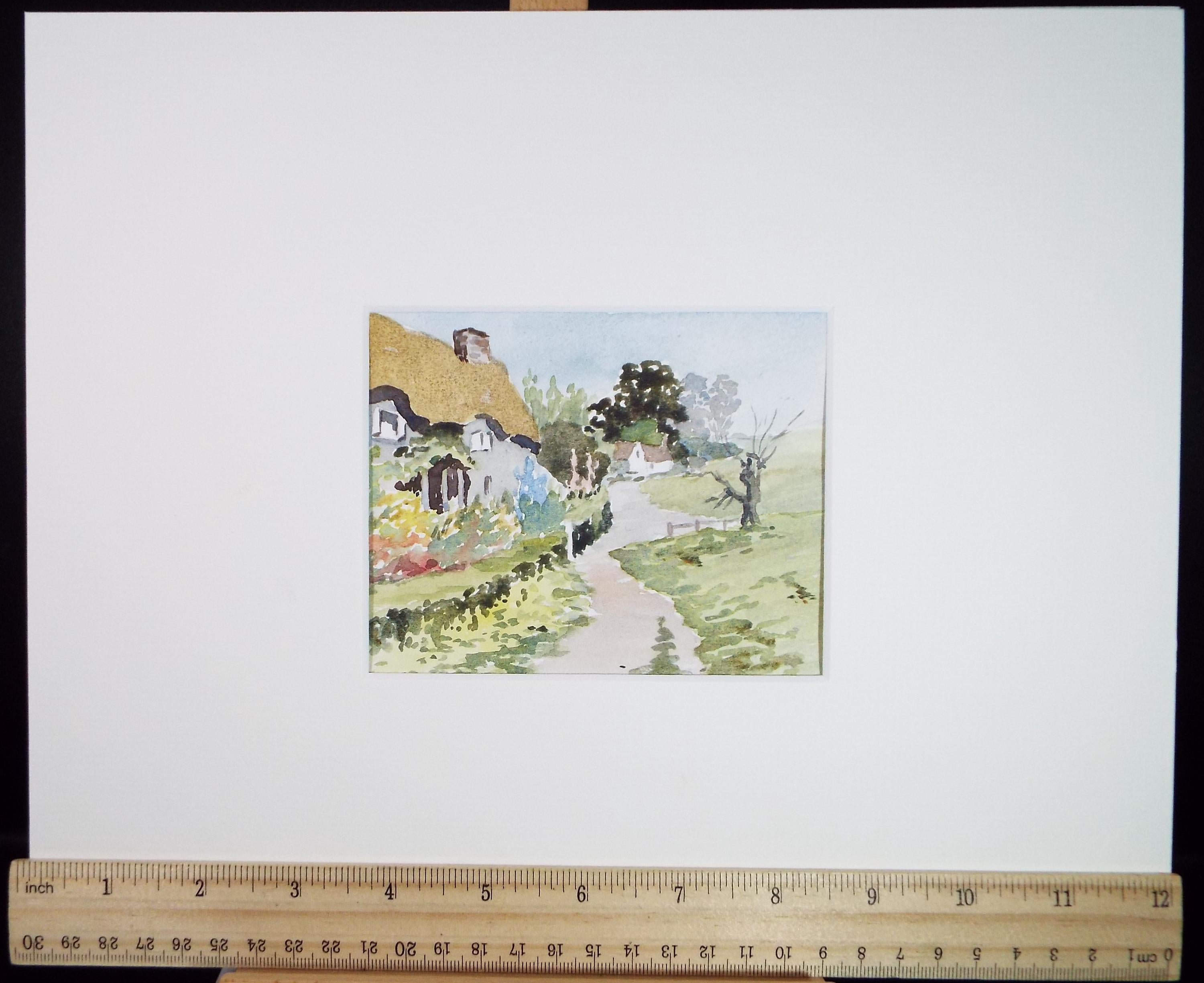 Original Watercolour, 'Country Cottage', Circa 1990's, Artist Unknown