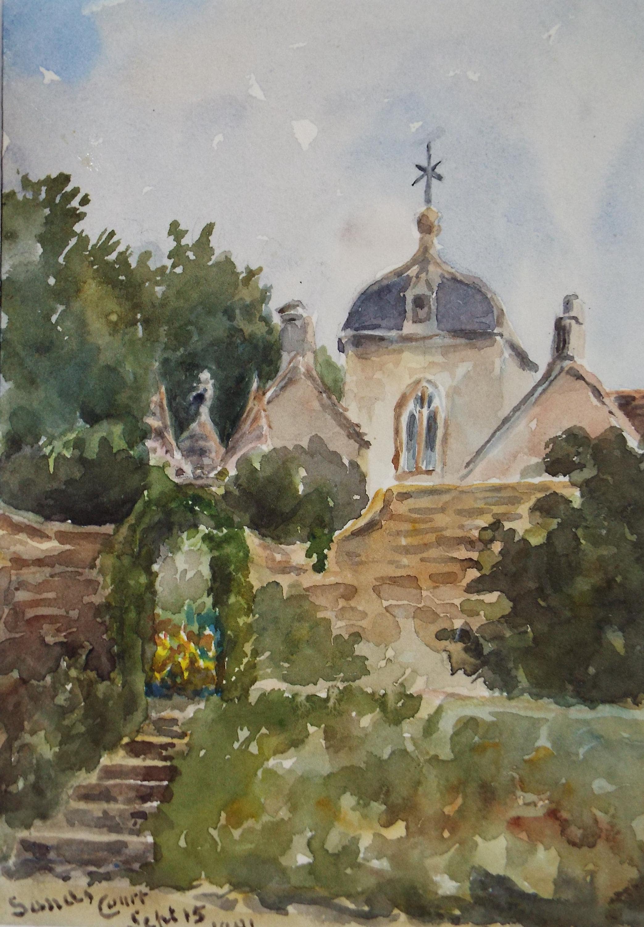 Original Watercolour, 'Sands Court, Codrington', 1901, Artist Unknown