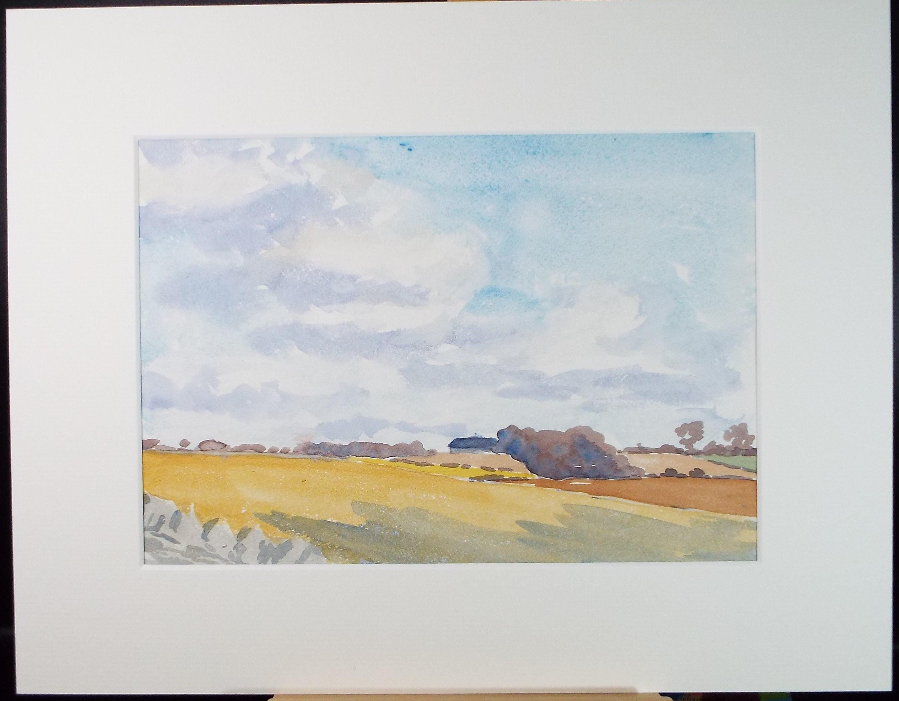 Original Watercolour, 'Autumn Landscape', Circa 1920's, Artist Unknown