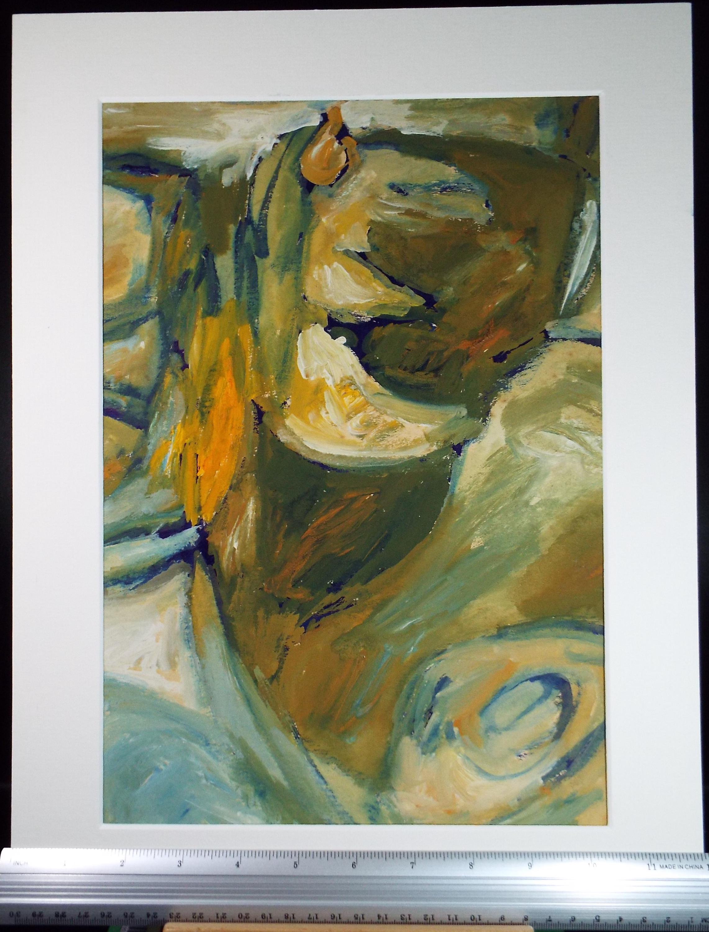 Original Watercolour & Gouache, 'Abstract Study', Francesco Sillué (b1936), Circa 1960's