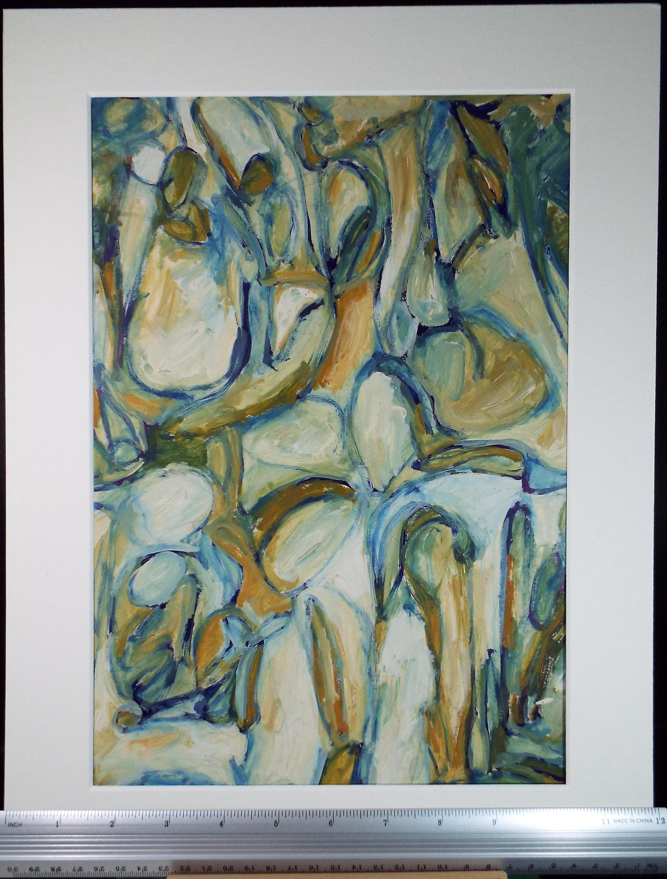 Original Watercolour & Gouache, 'Abstract Study', Francesco Sillué (b1936), Circa 1960's