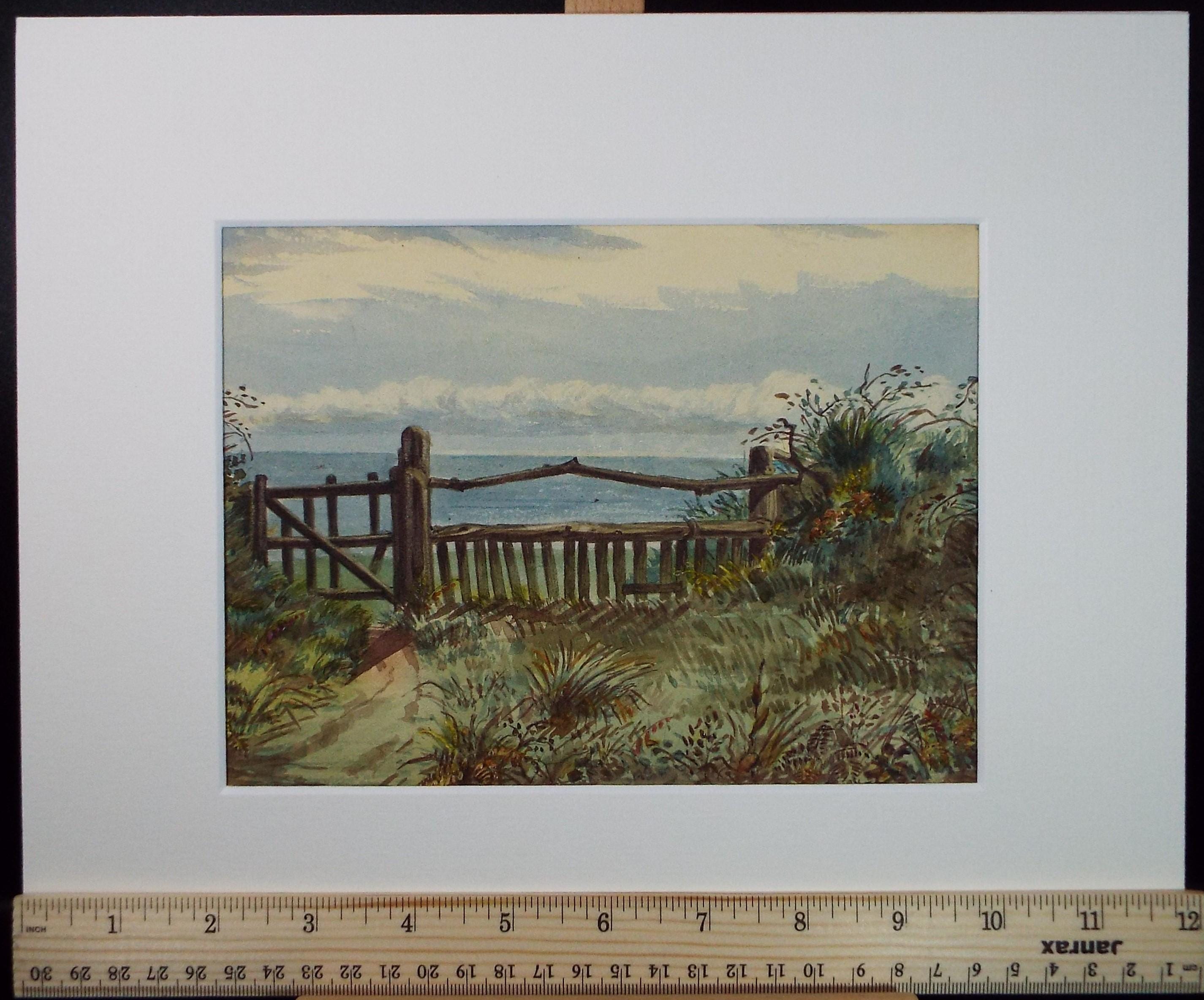 Original Watercolour, 'Gateway, Sark', c1880, A Elliott